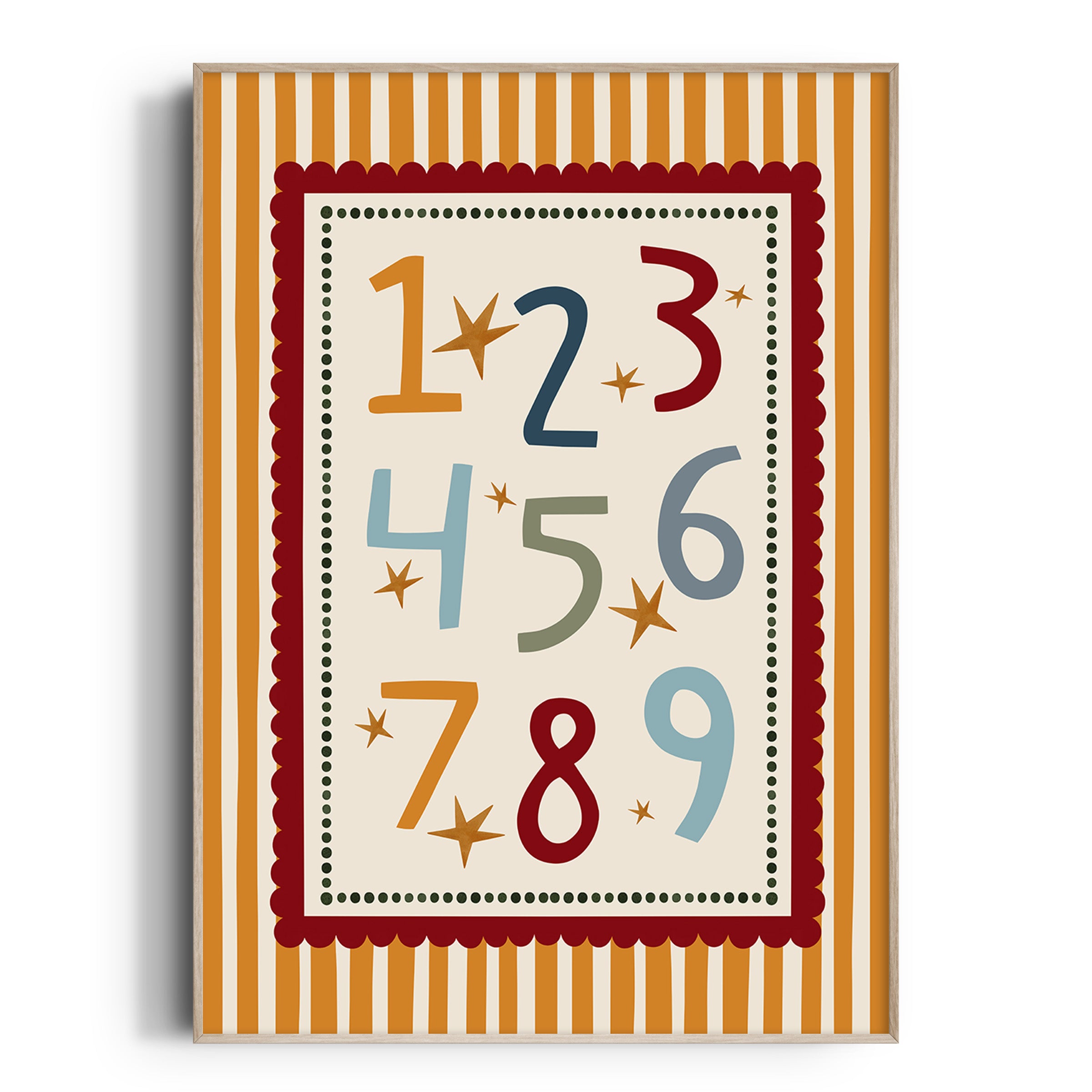 Stripe Numbers Print