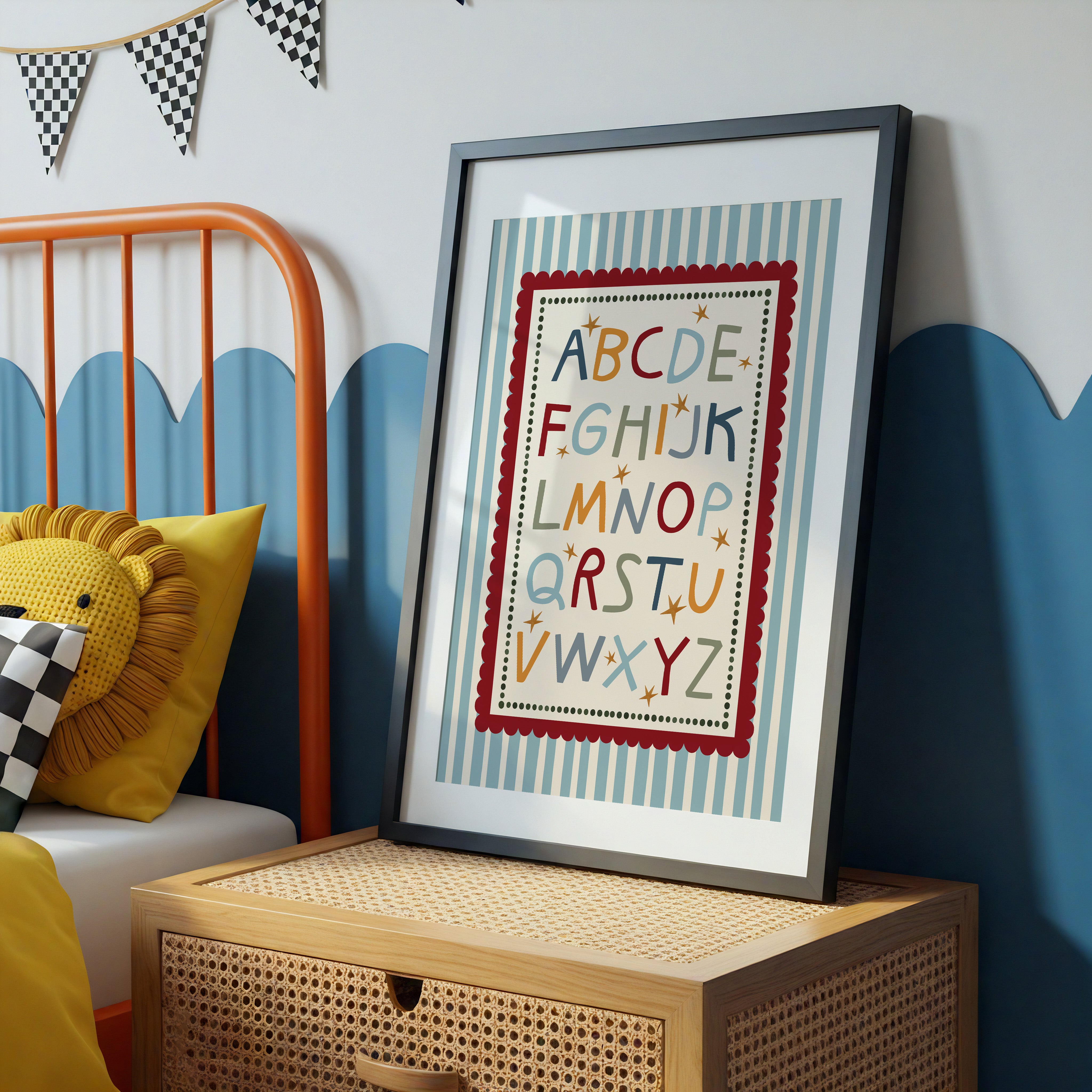 Stripe ABC Alphabet Print