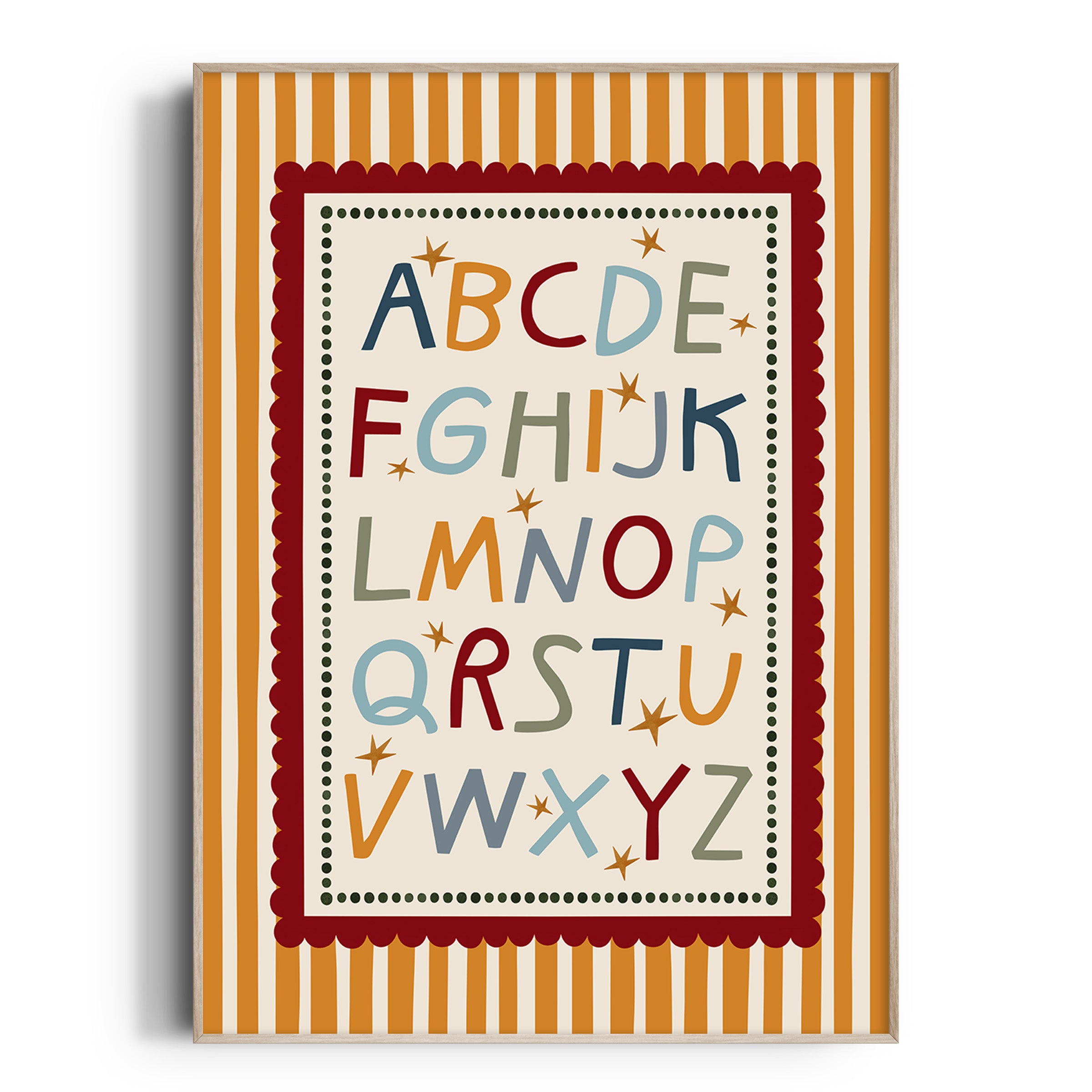 Stripe ABC Alphabet Print