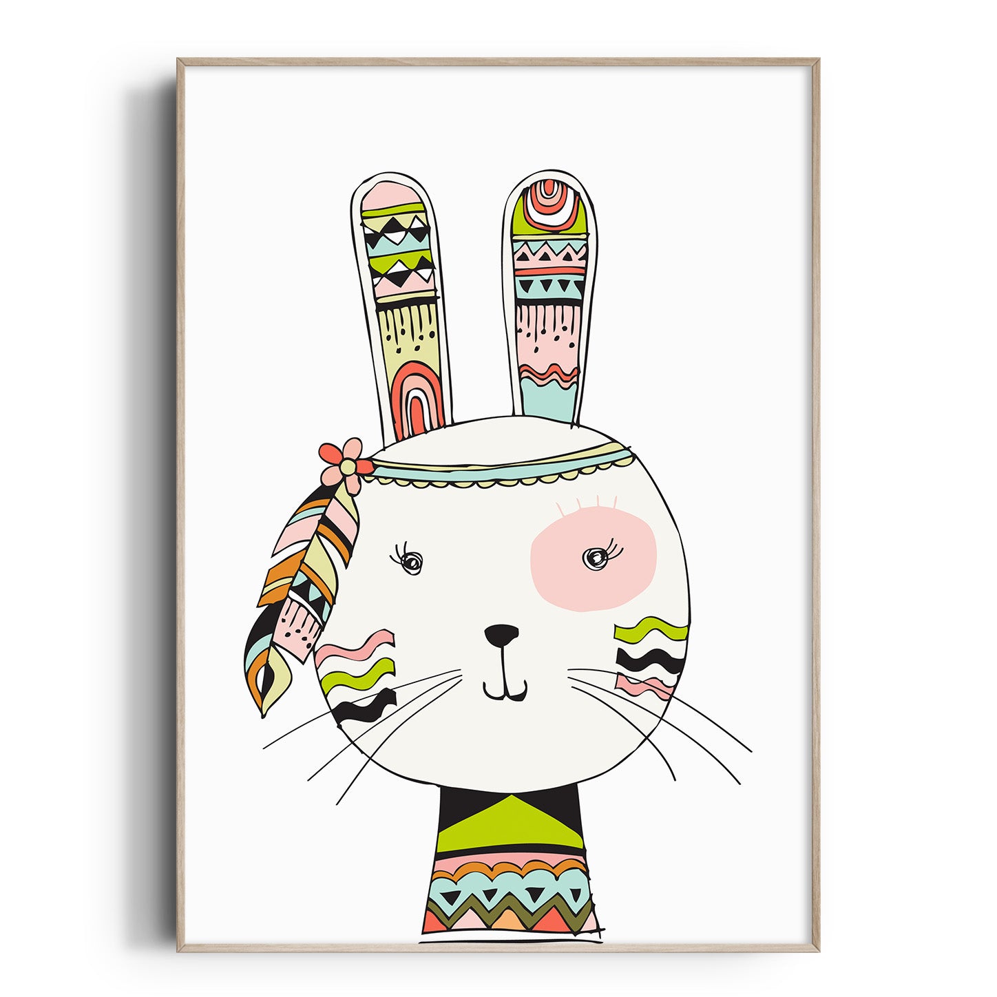 Tribal Bunny Print