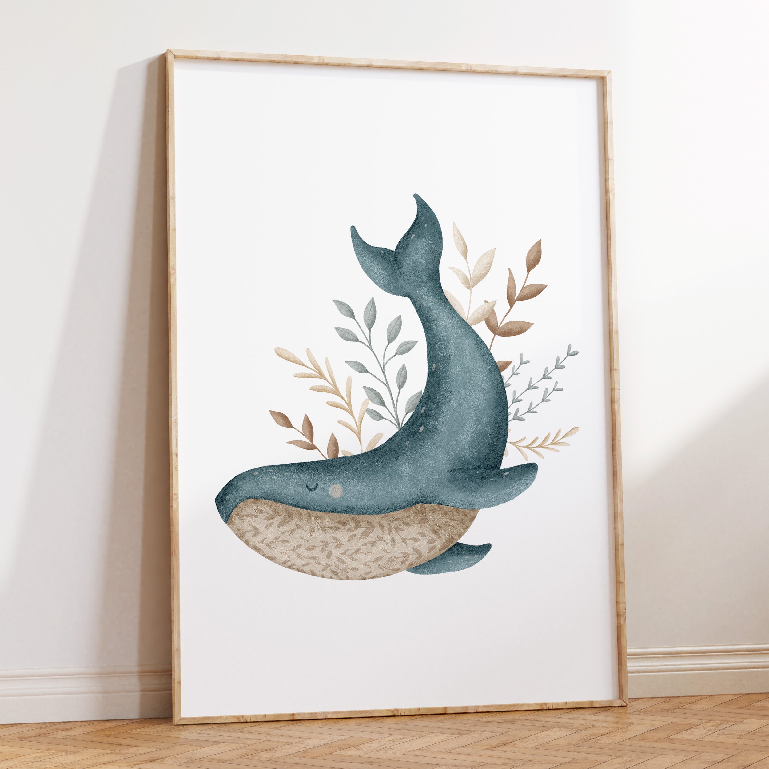 Boho Whale Print