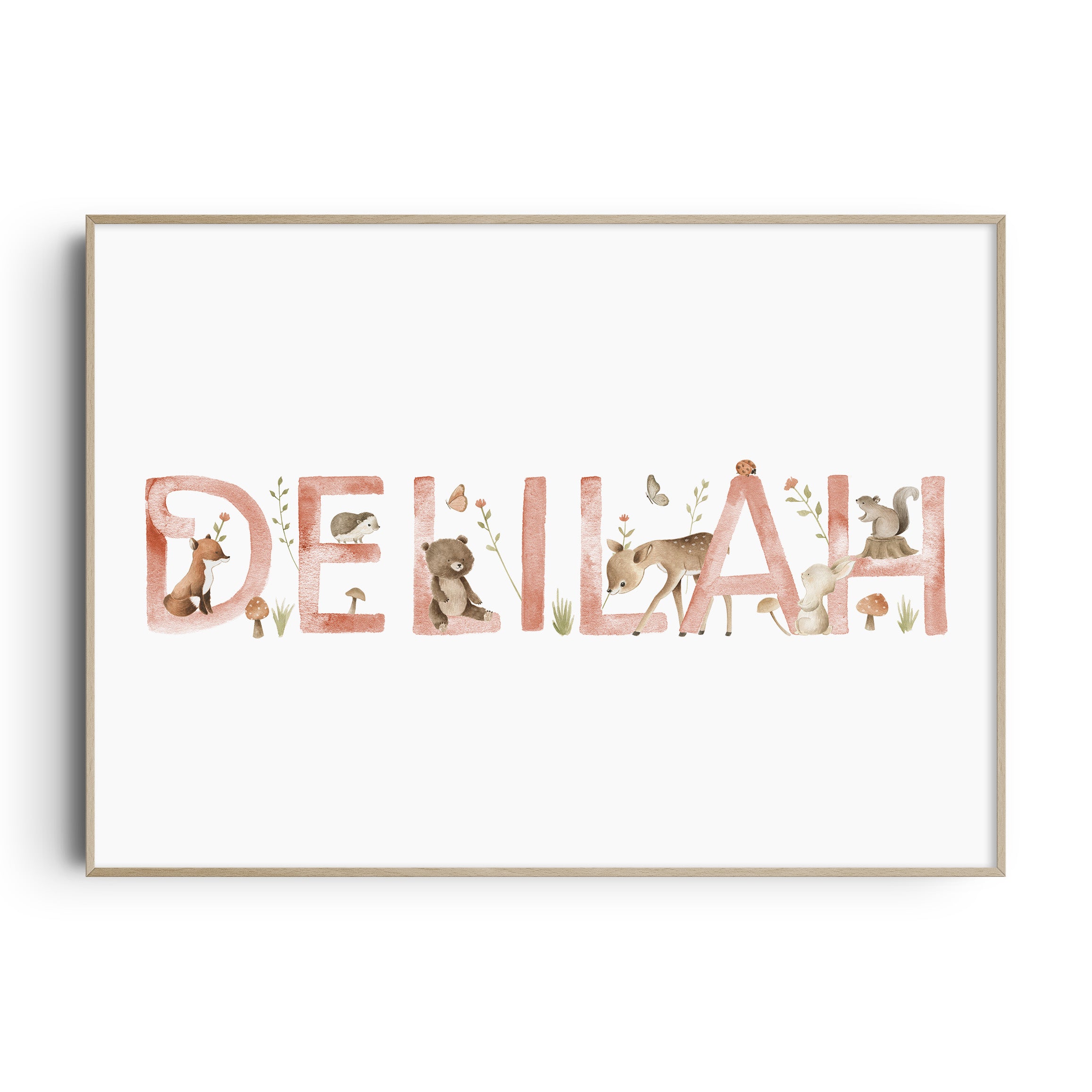Woodland Forest Name & Birth Print