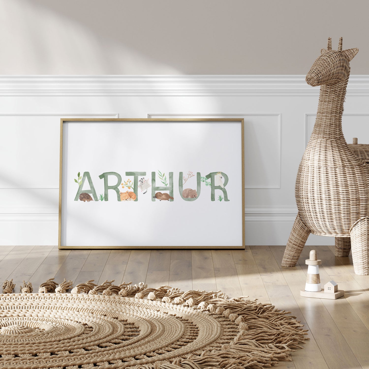 Australian Animals Name Print