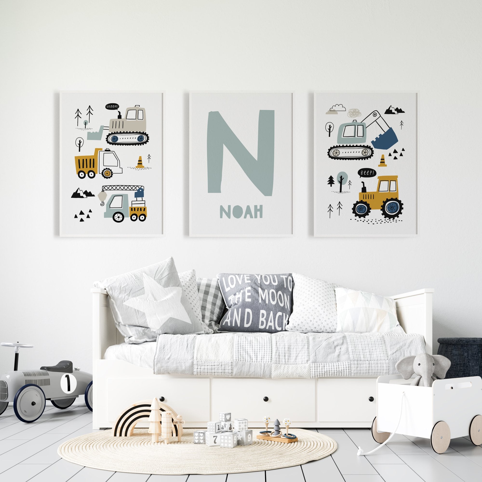 Construction Vehicles & Name Prints