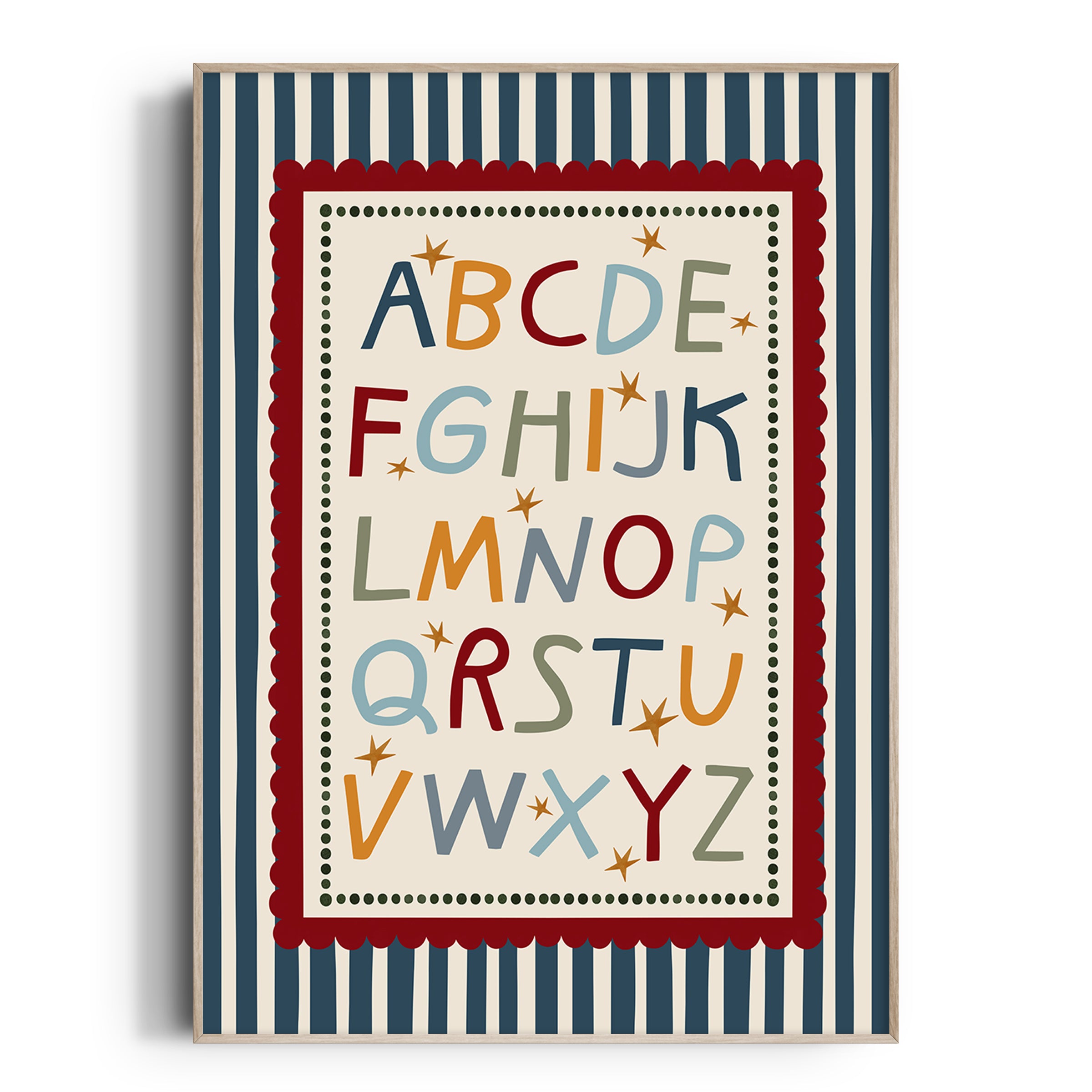 Stripe ABC Alphabet Print