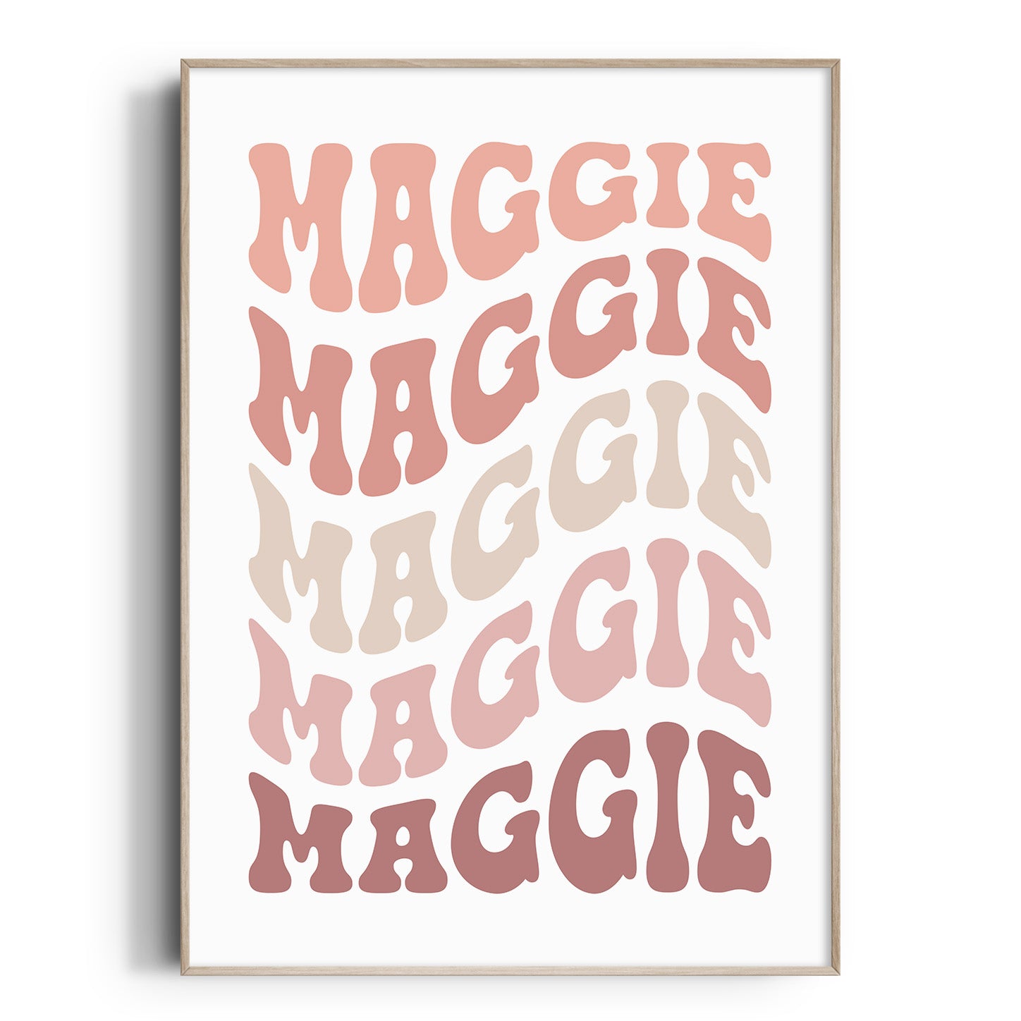 Wavy Retro Name Print