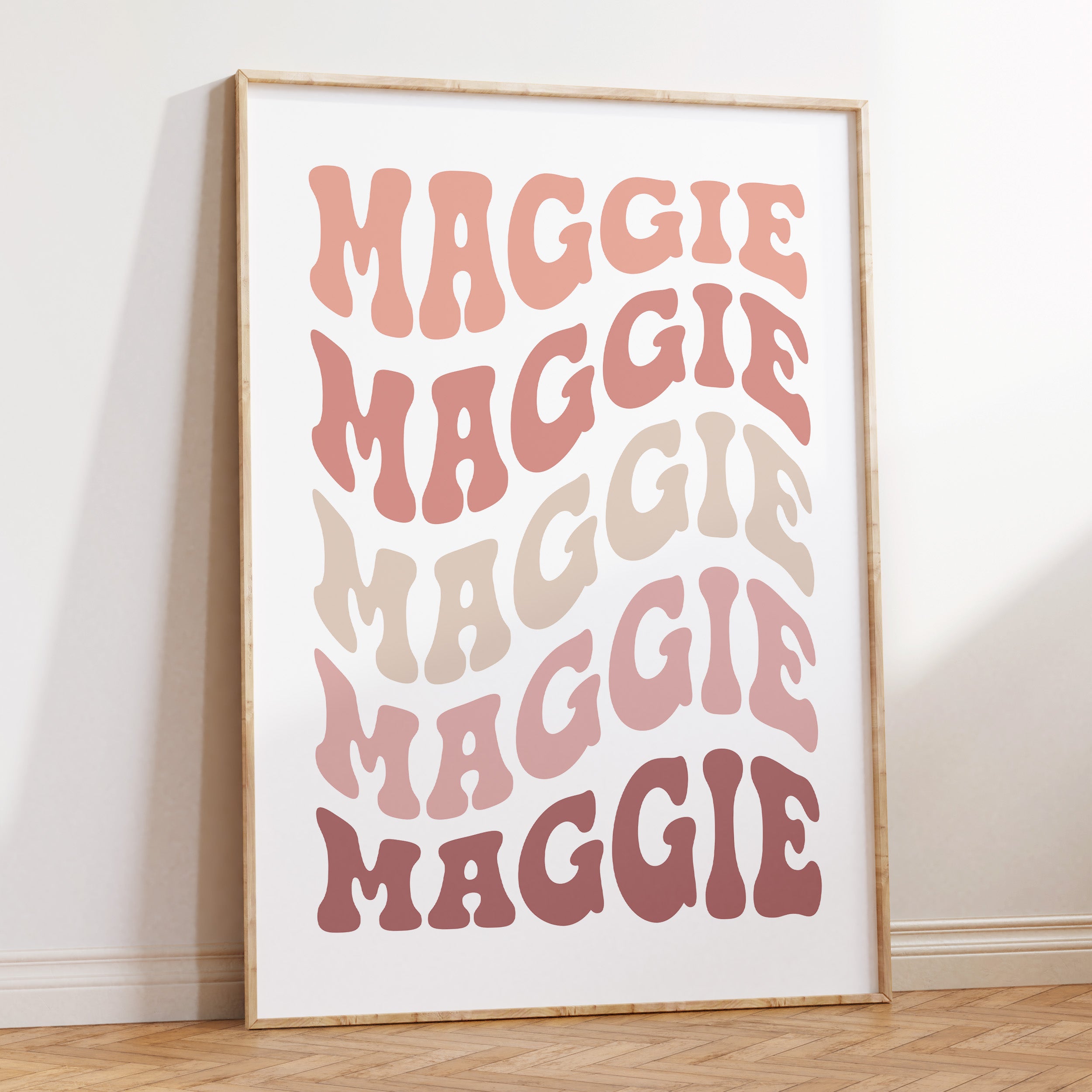 Wavy Retro Name Print