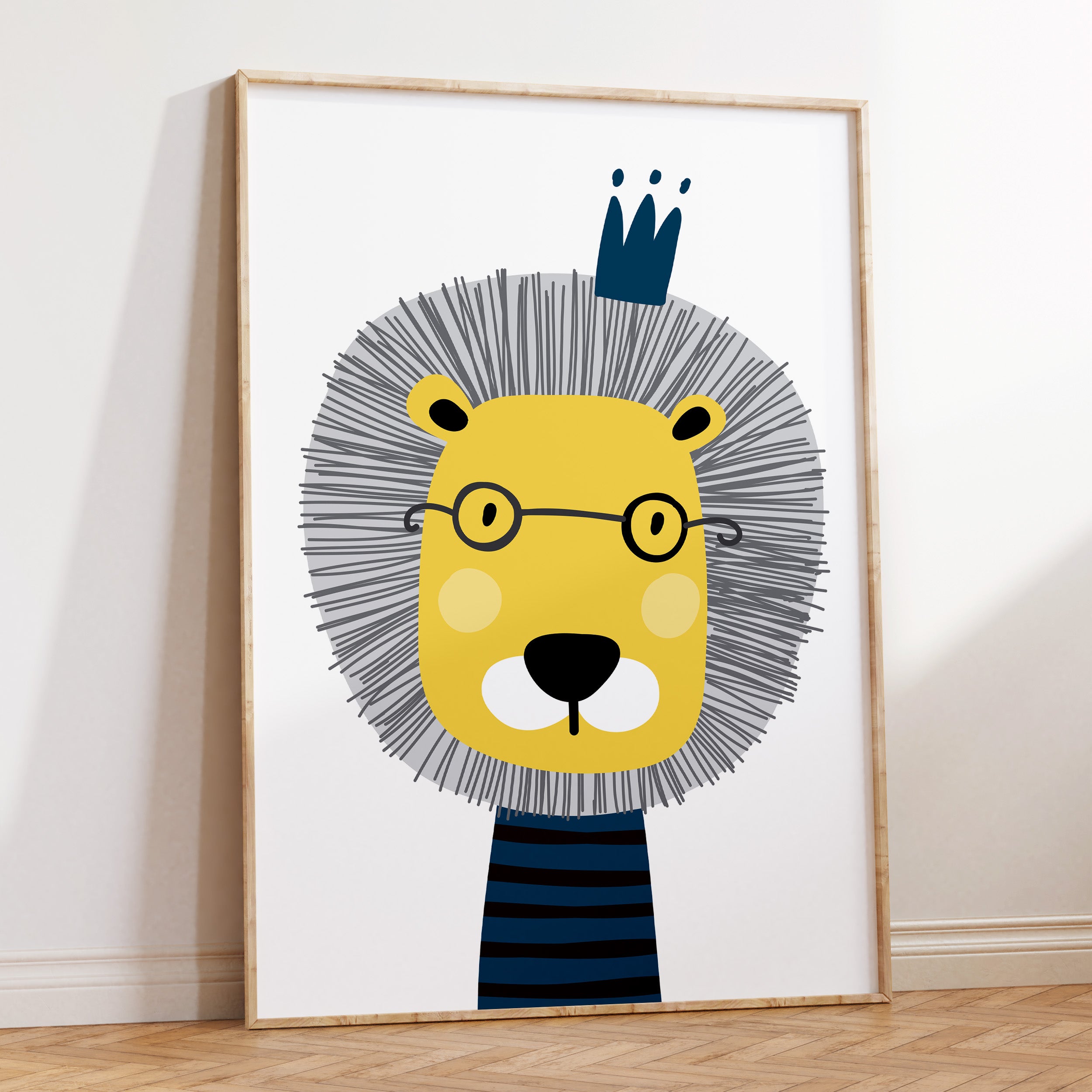 Scandi Lion Print