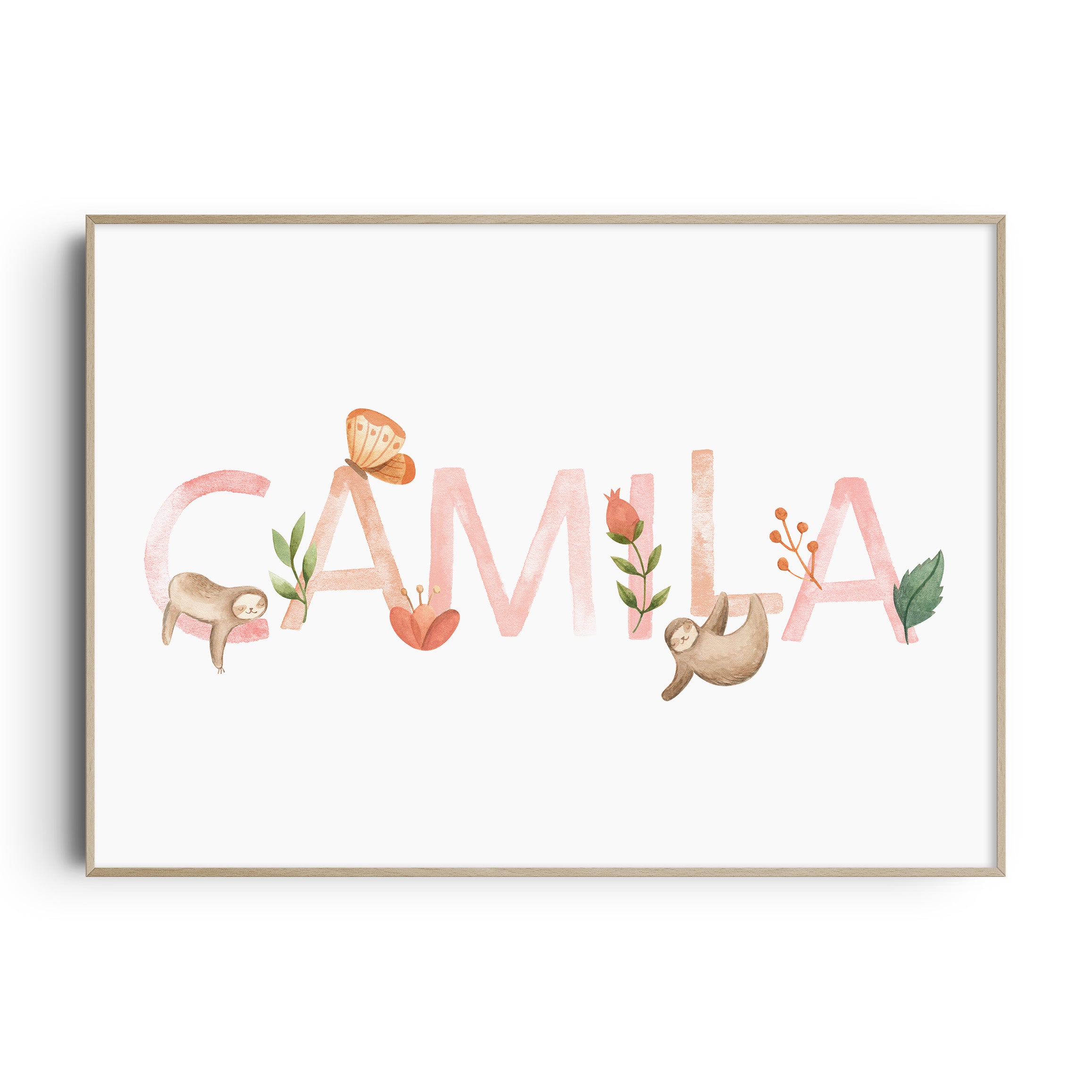 Sloth Name Print