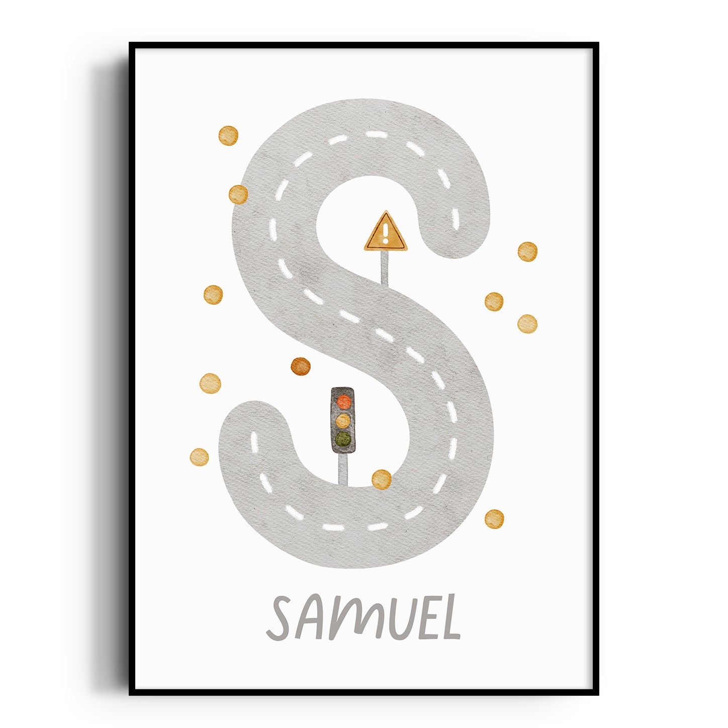 Traffic Sign Letter Print