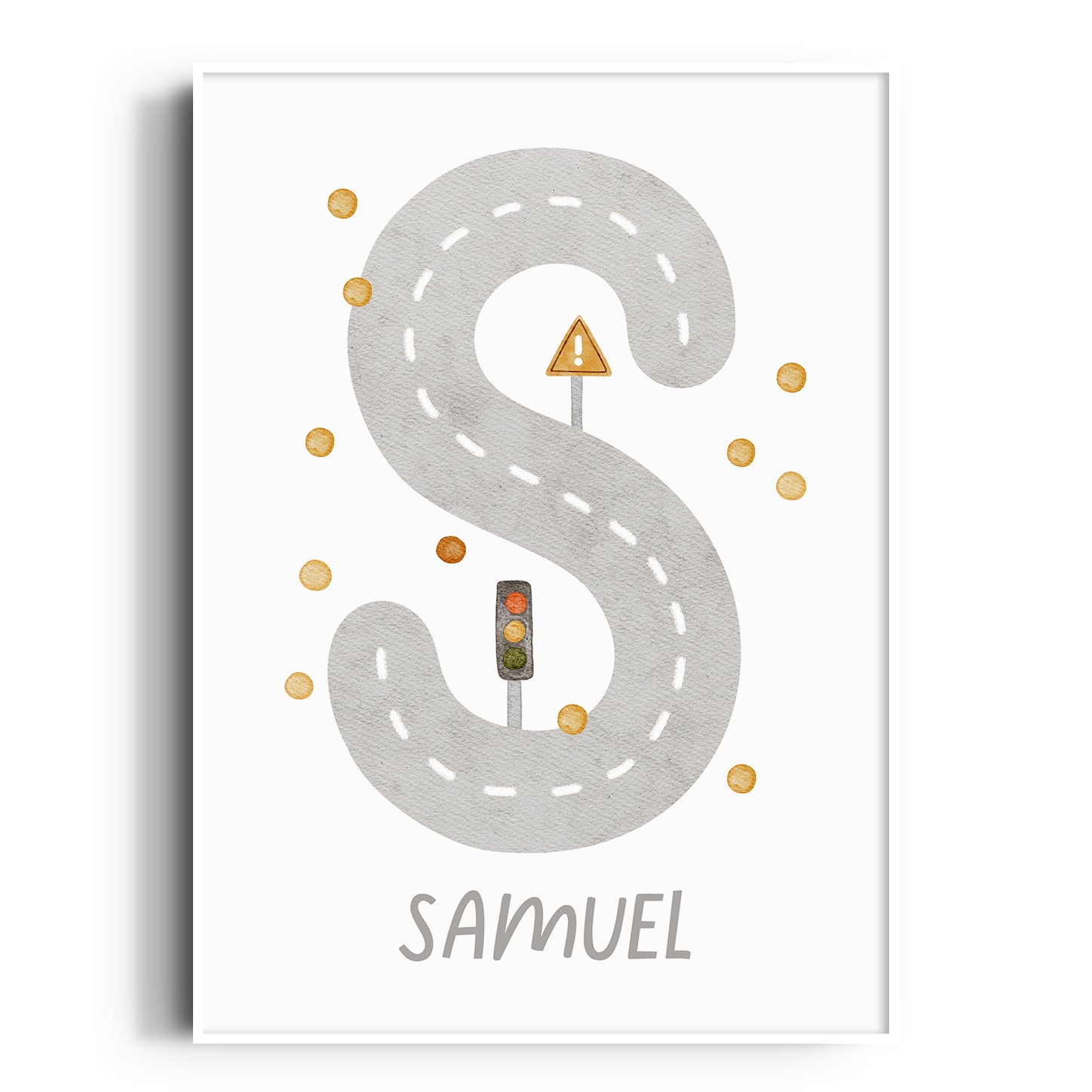 Traffic Sign Letter Print