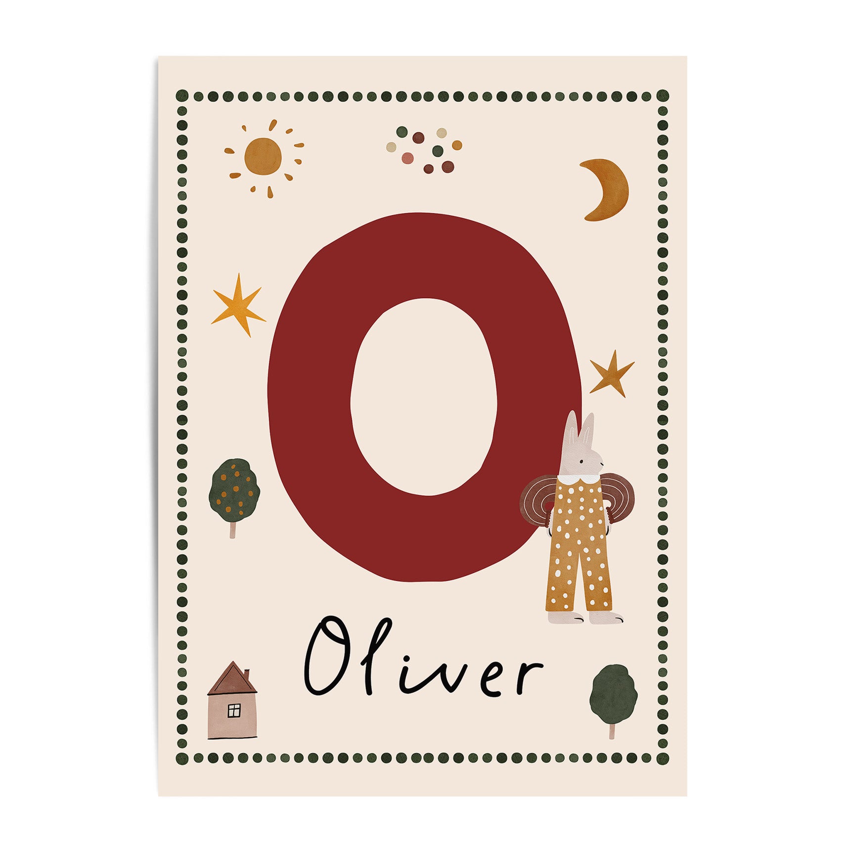 Whimsy Bunny Letter & Name Print