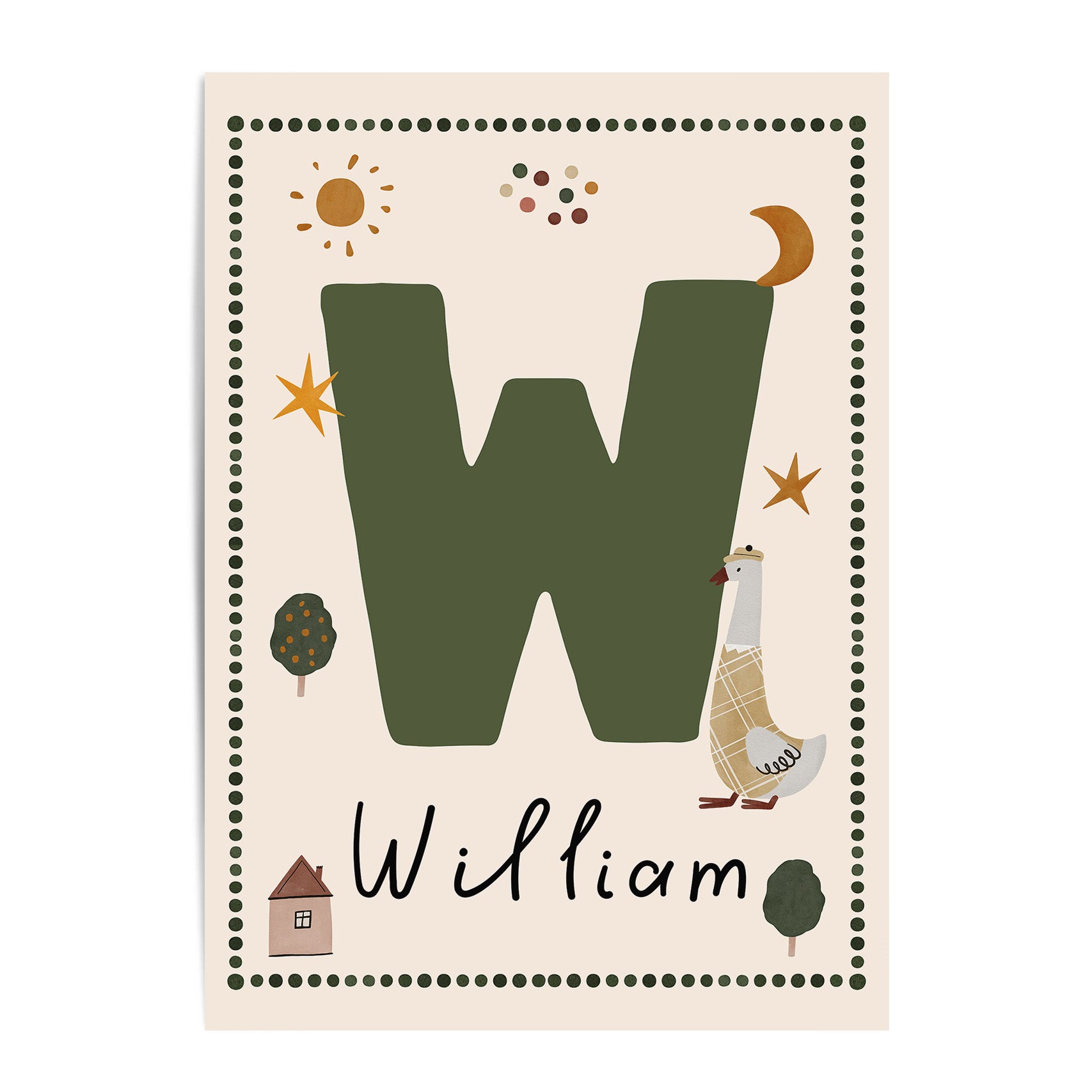 Whimsy Duck Letter & Name Print
