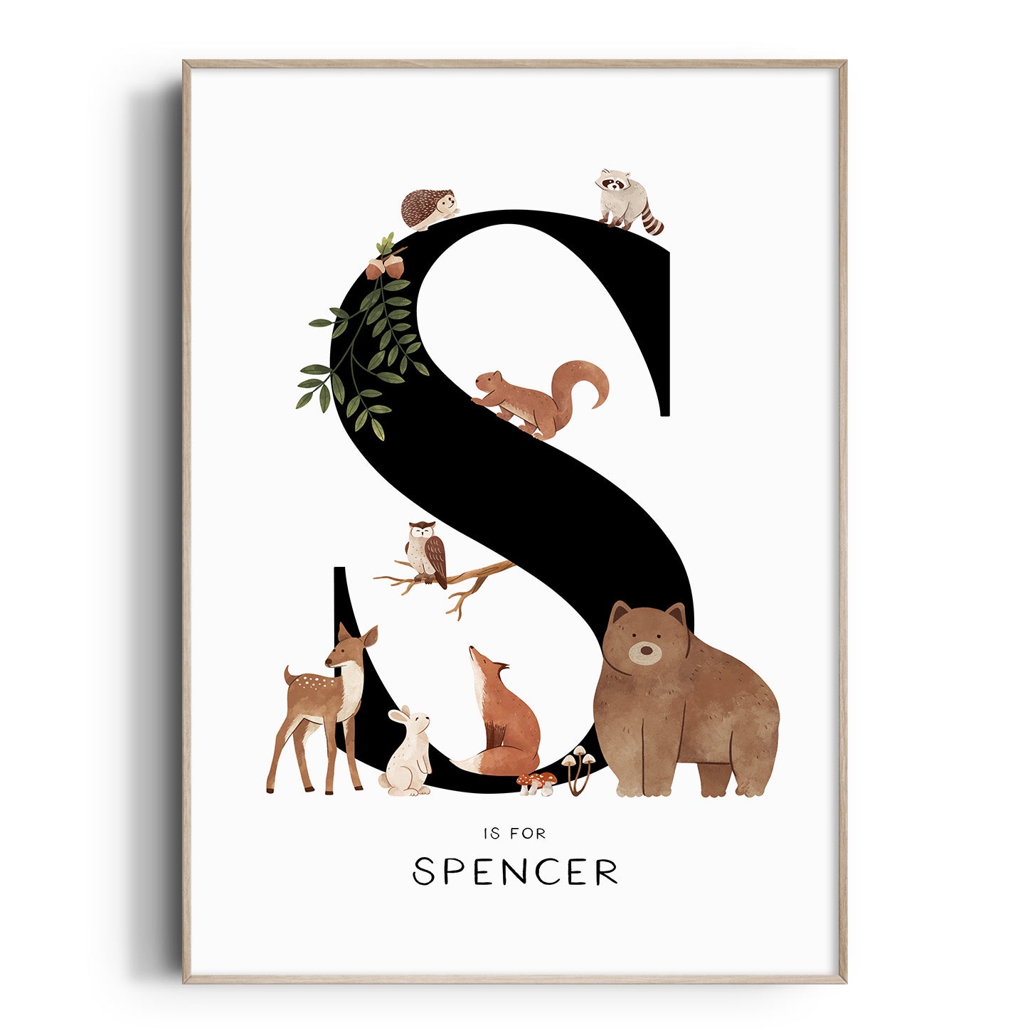 Forest Animal Letter & Name Print