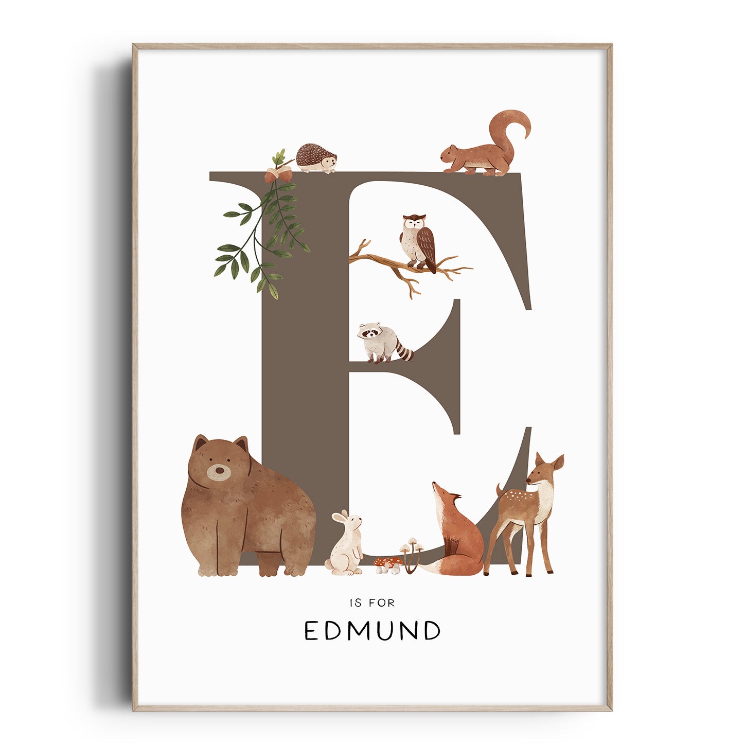 Forest Animal Letter & Name Print
