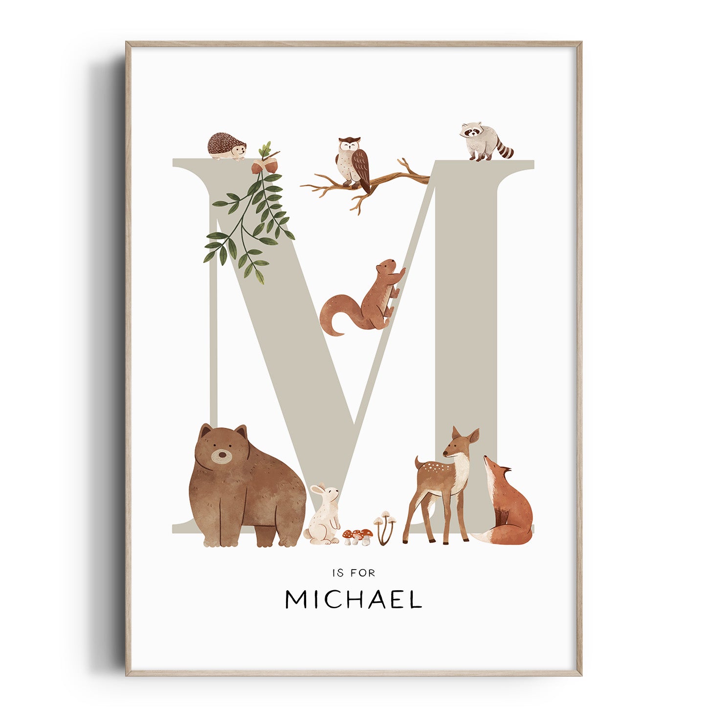 Forest Animal Letter & Name Print