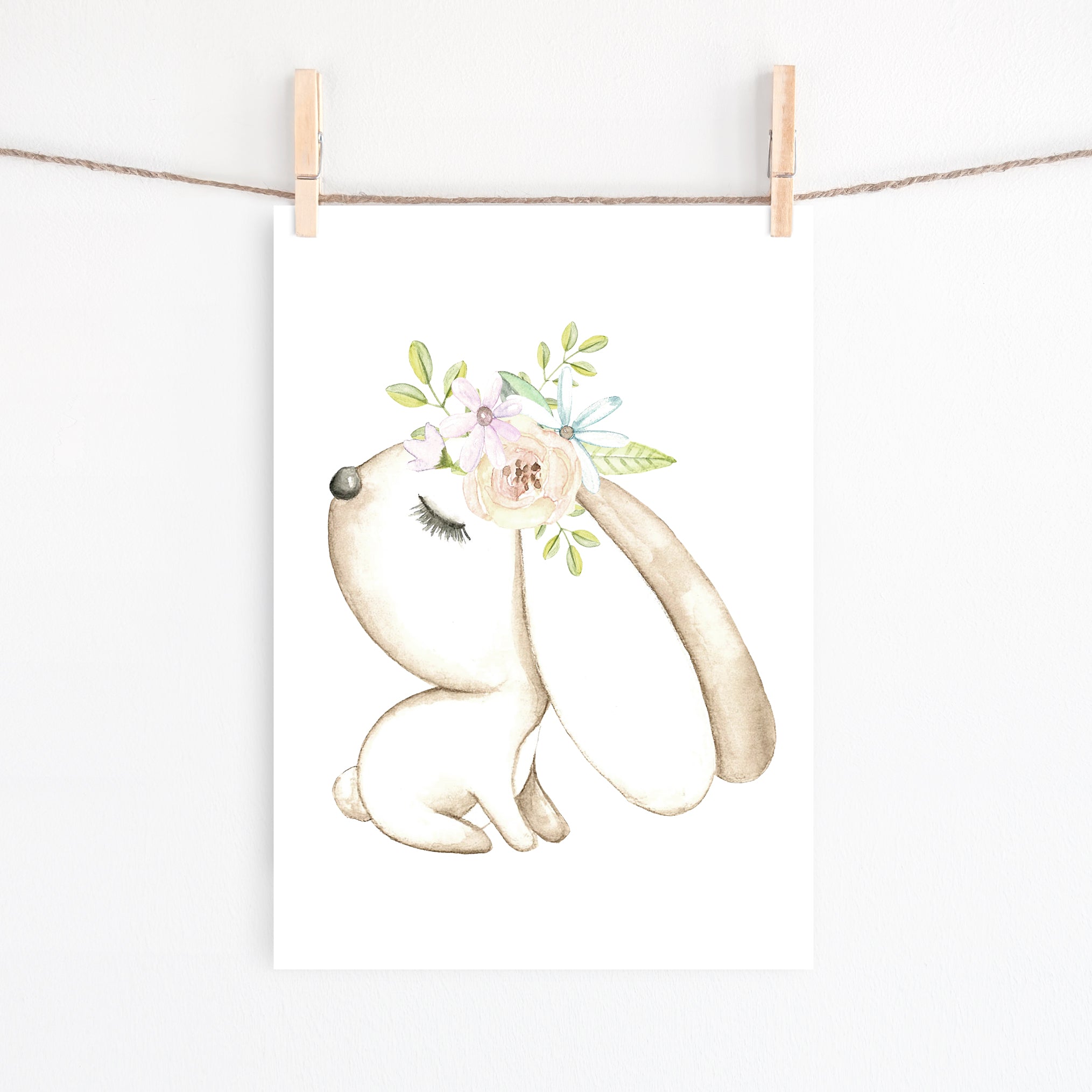 Woodland Fox, Bunny & Name Prints