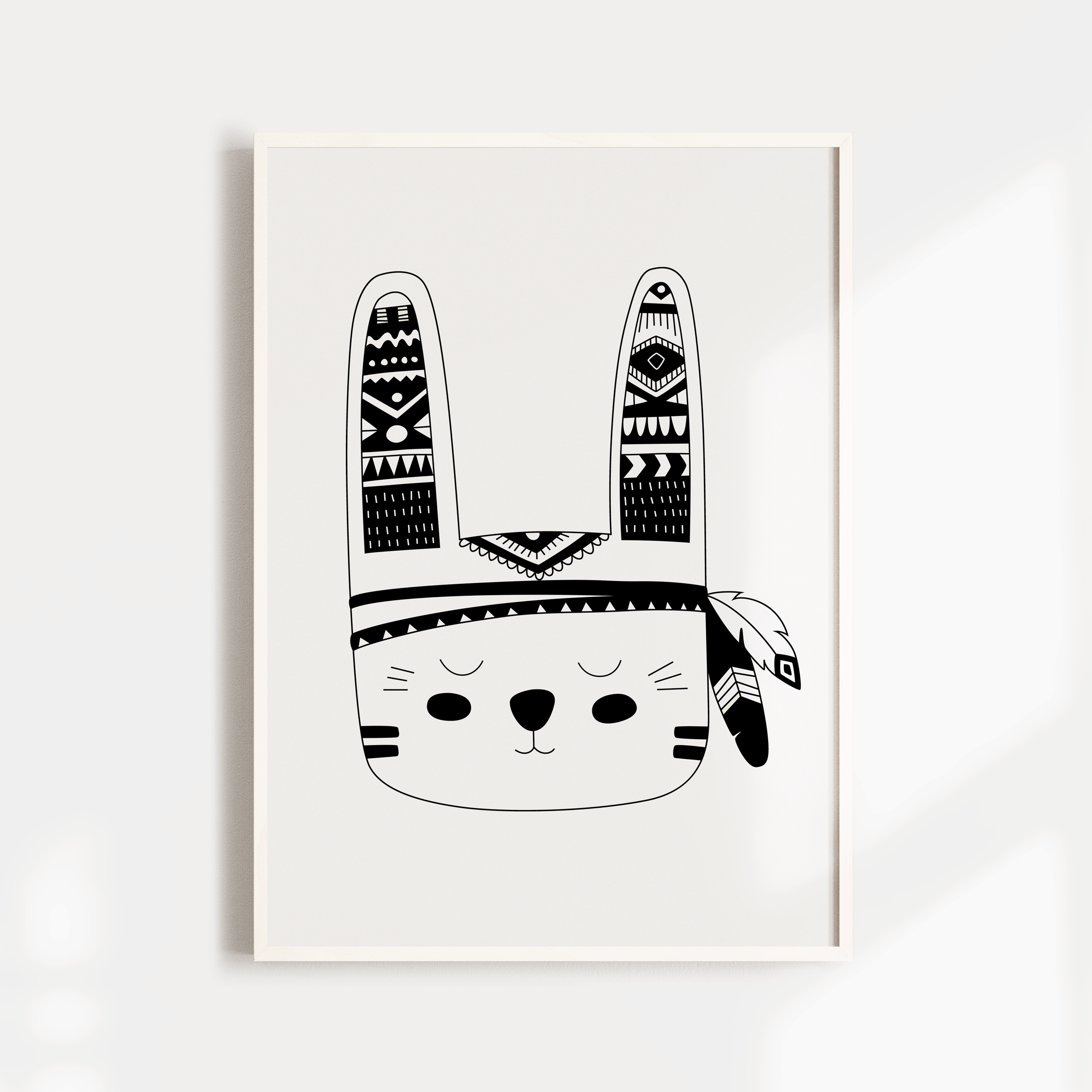 Tribal Bunny Print