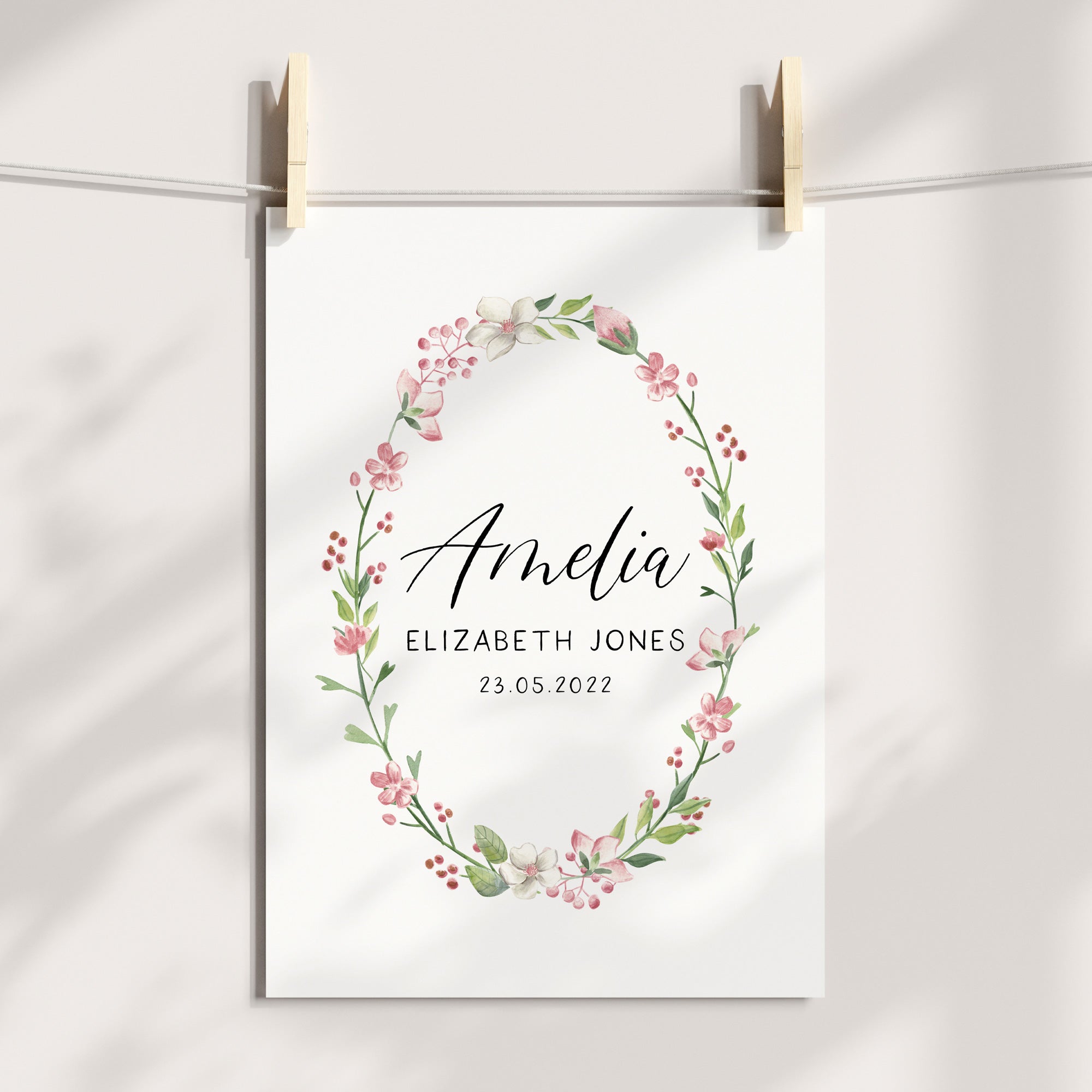 Woodland Deers & Birth Print
