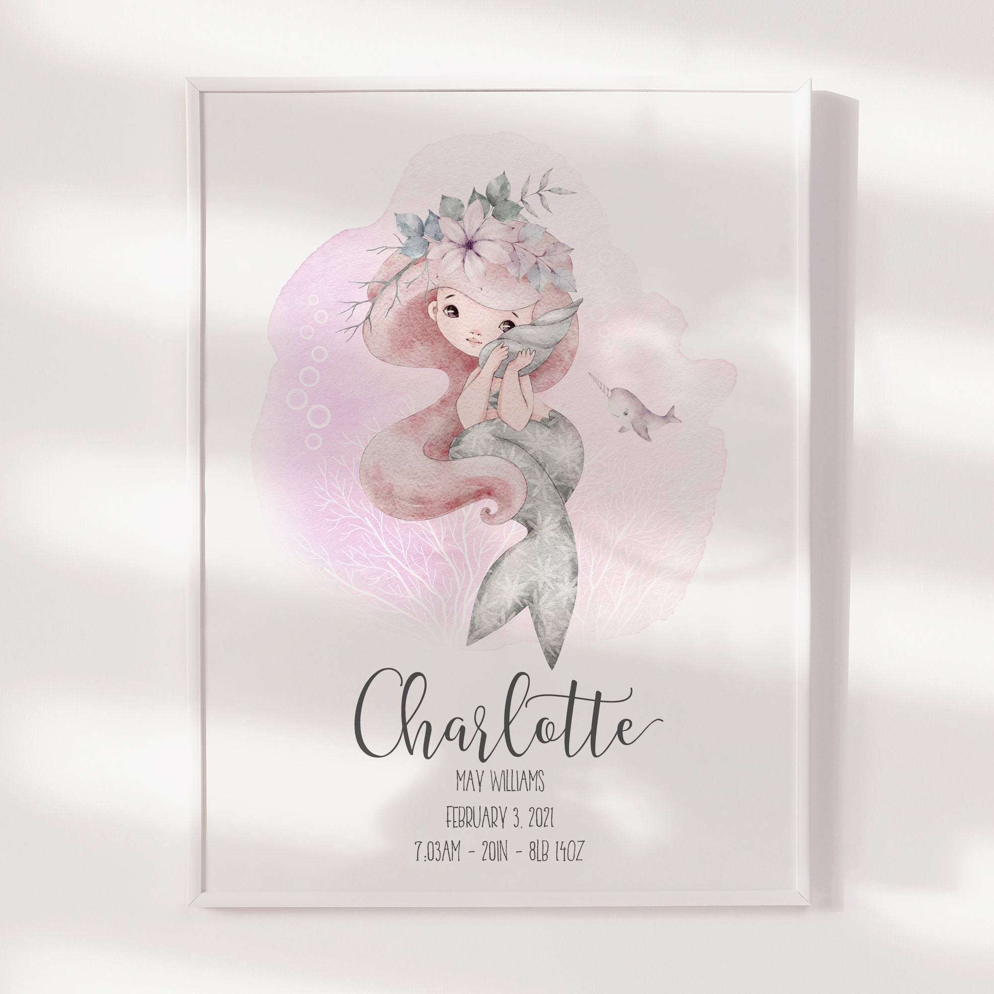 Mermaid Birth Print