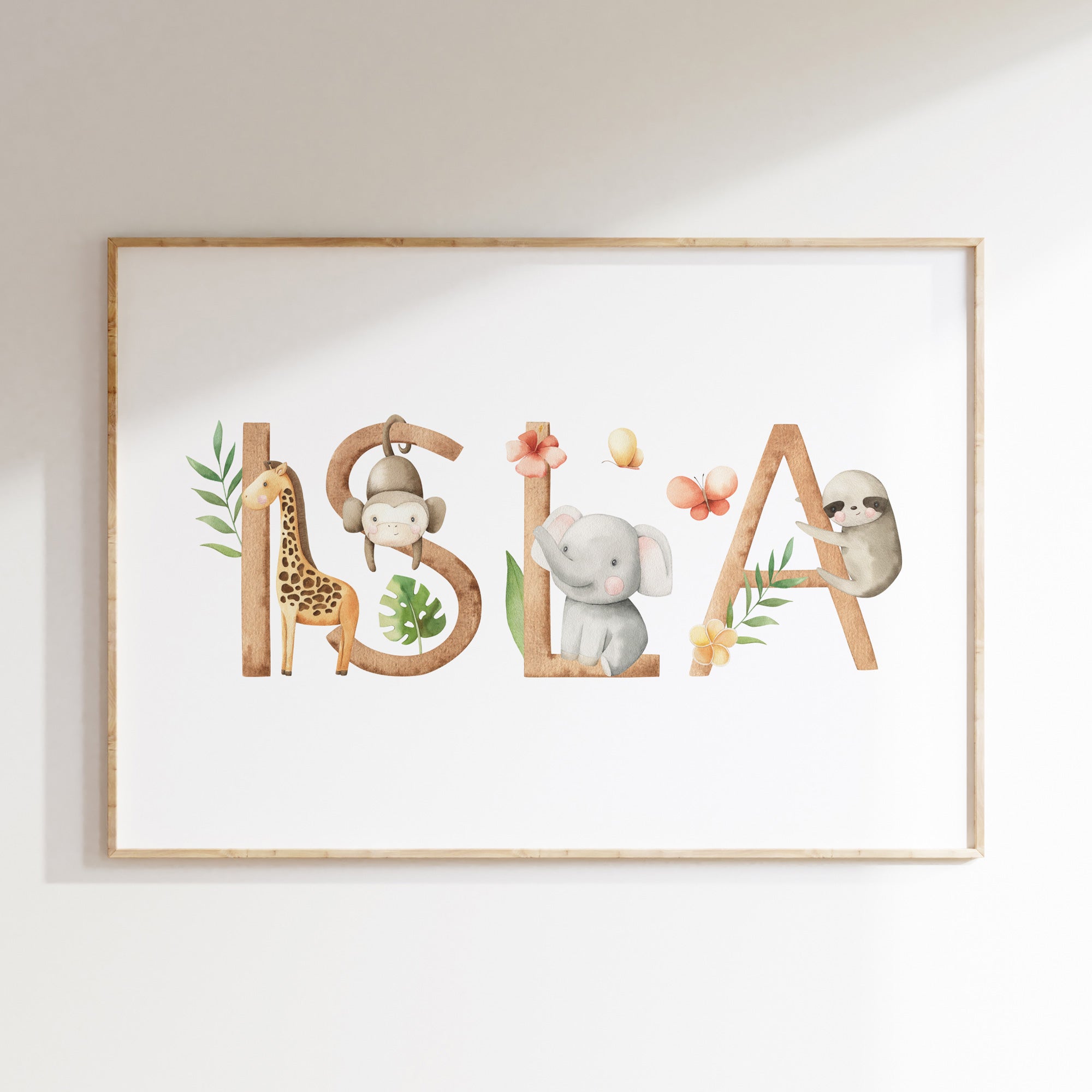 Safari Animal Name Print