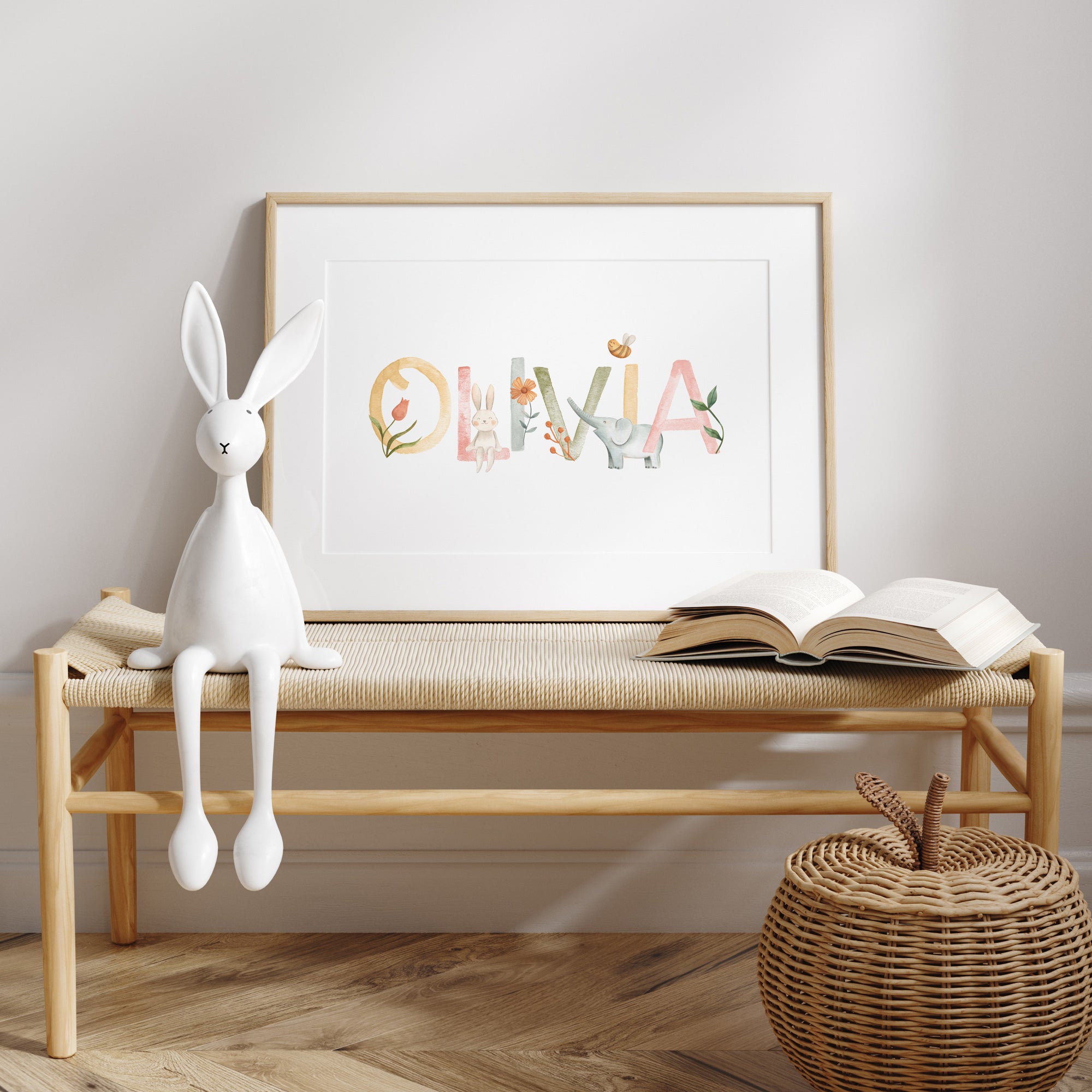 Woodland Animal Name Print