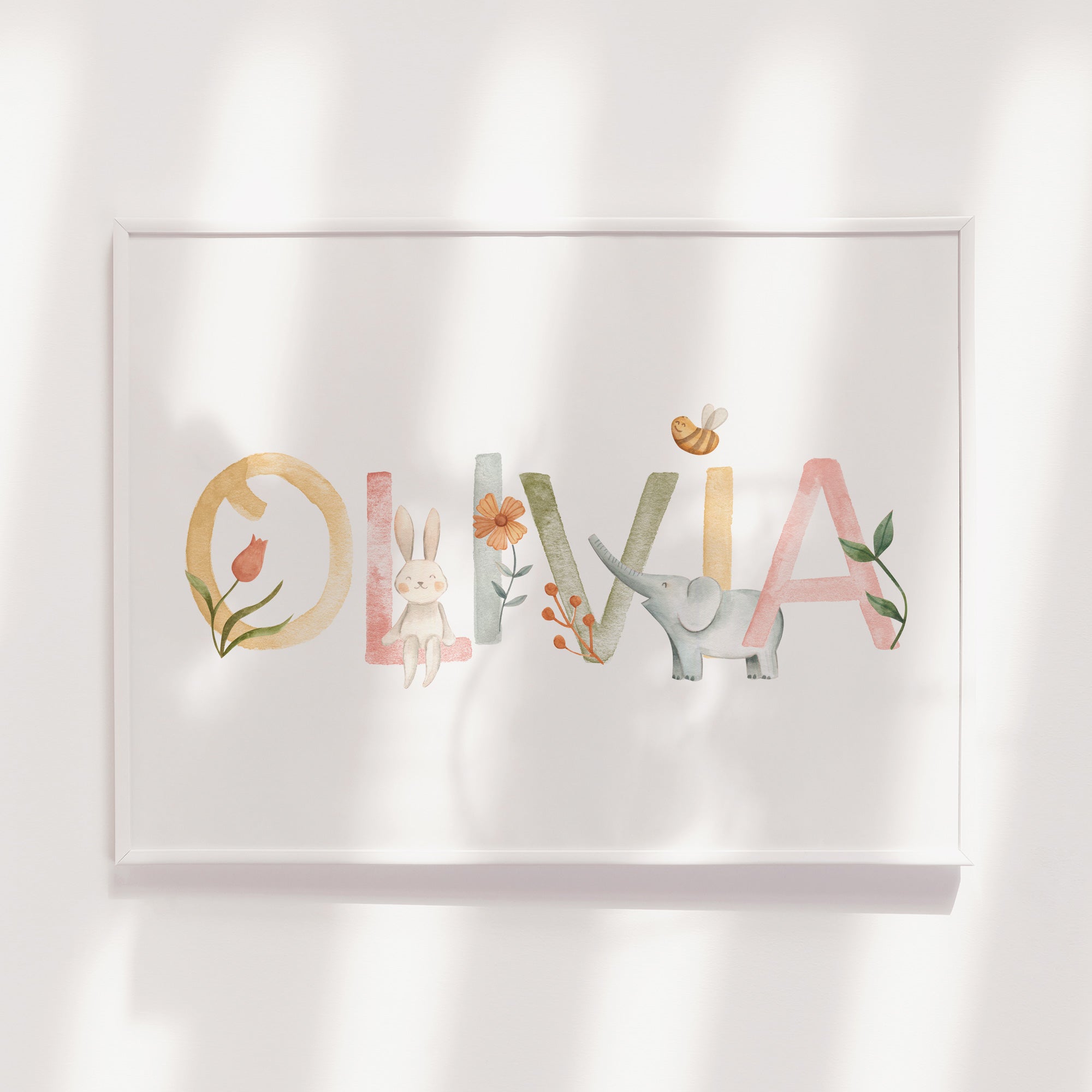 Woodland Animal Name Print