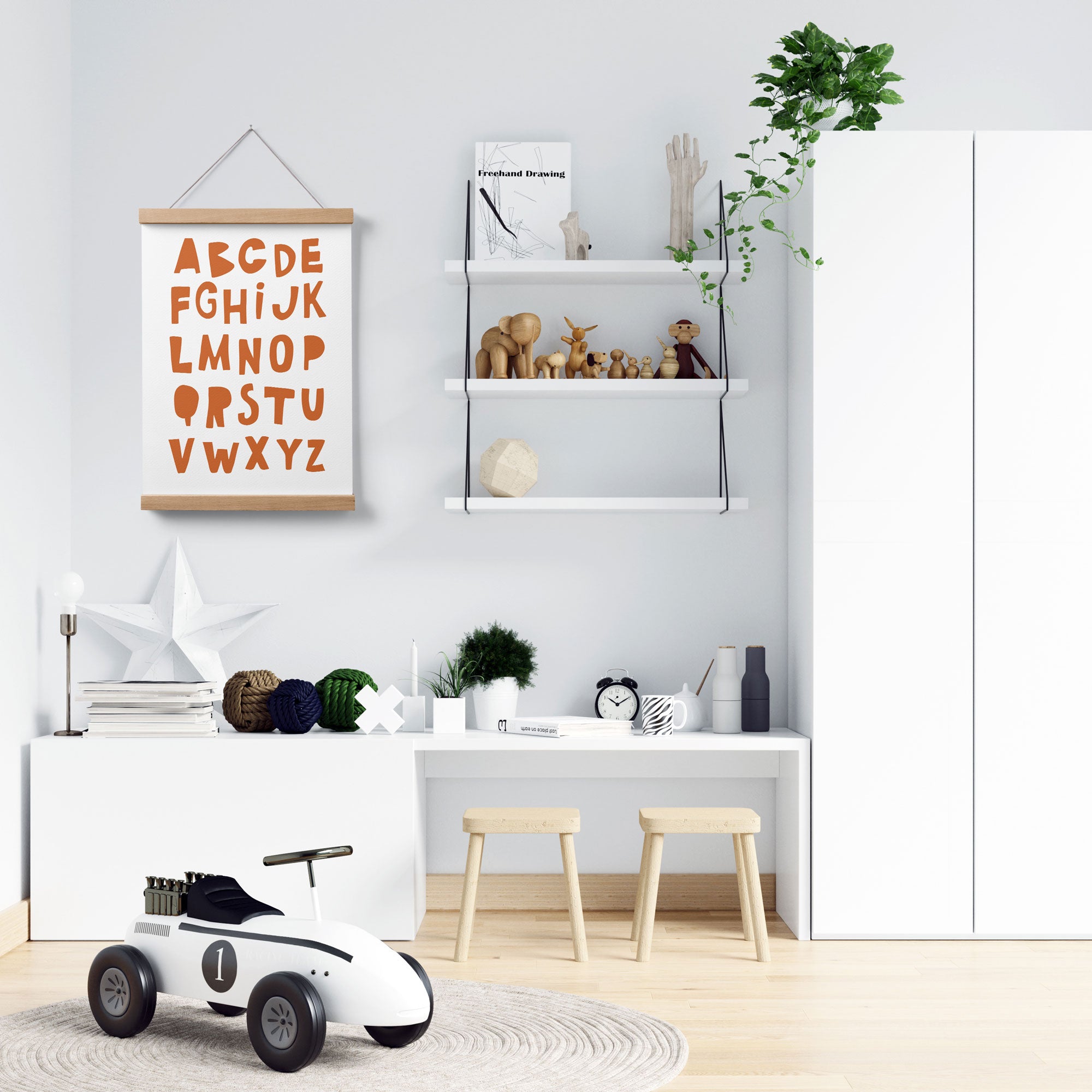 Terracotta Alphabet Print