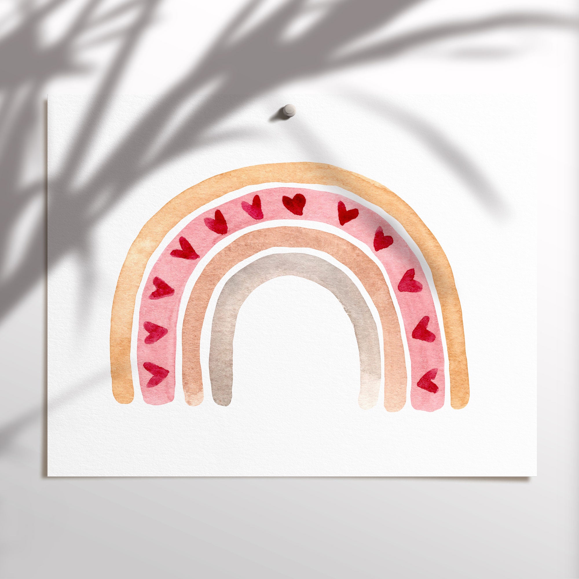 Watercolour Rainbow Print
