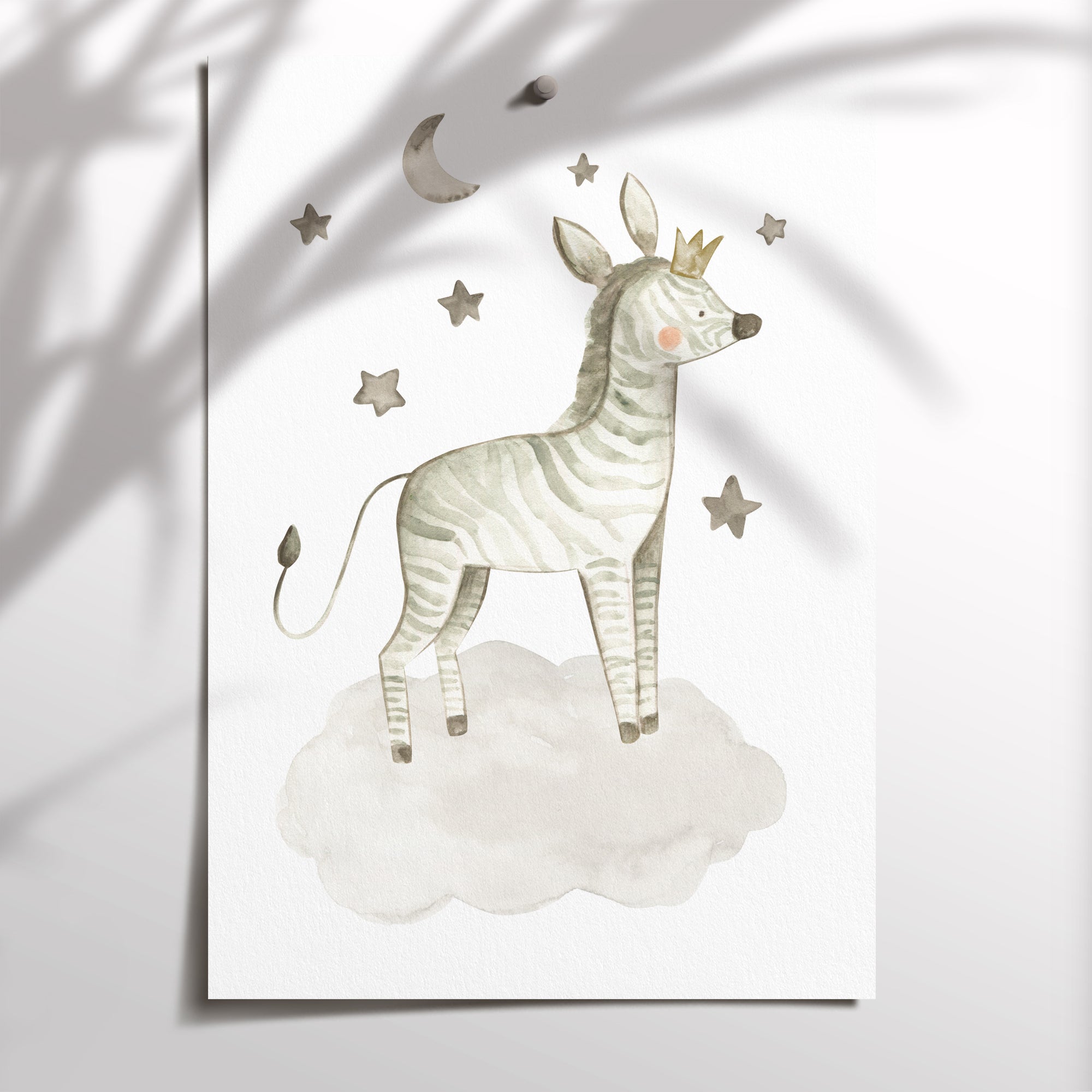 Zebra & Stars Print
