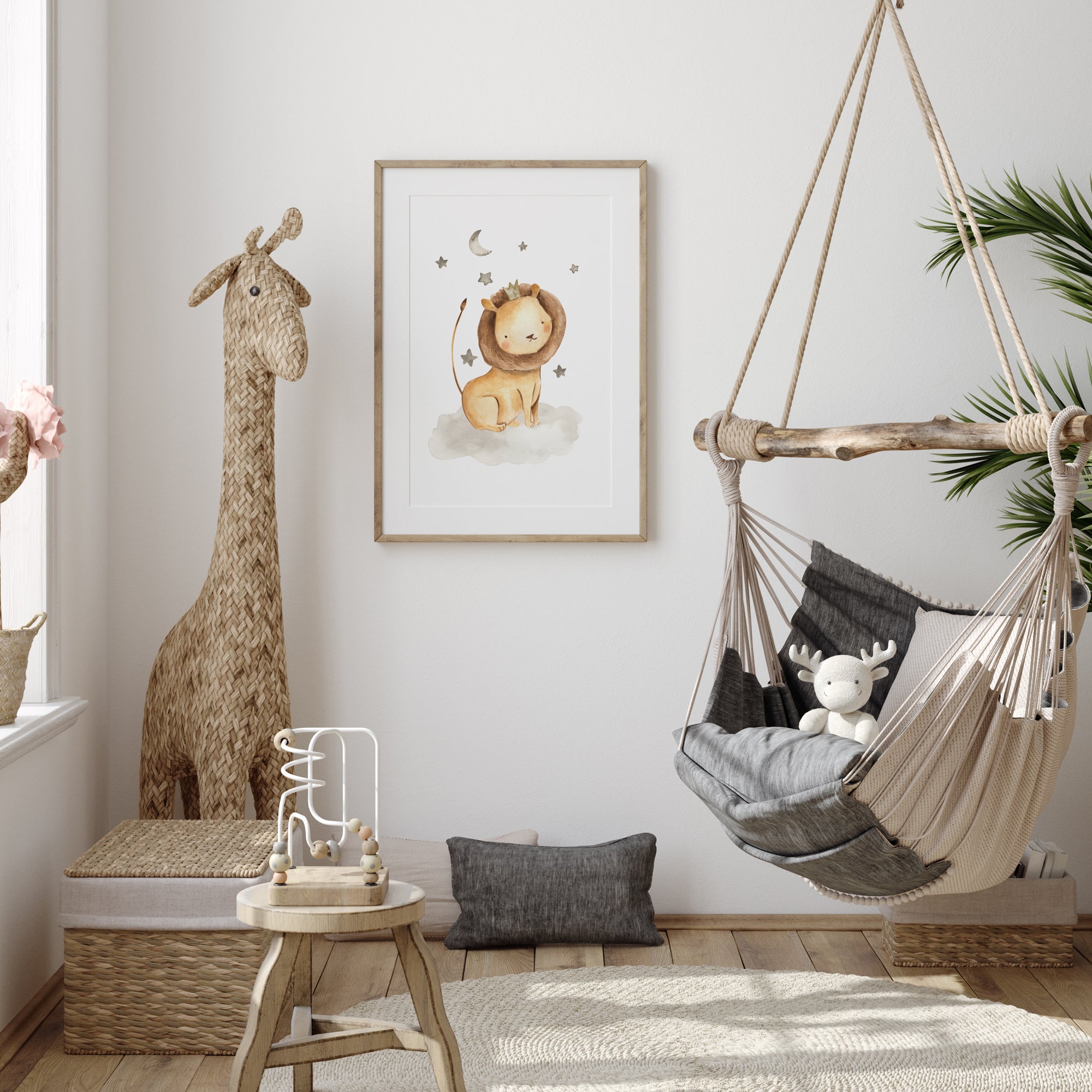 Lion & Stars Print