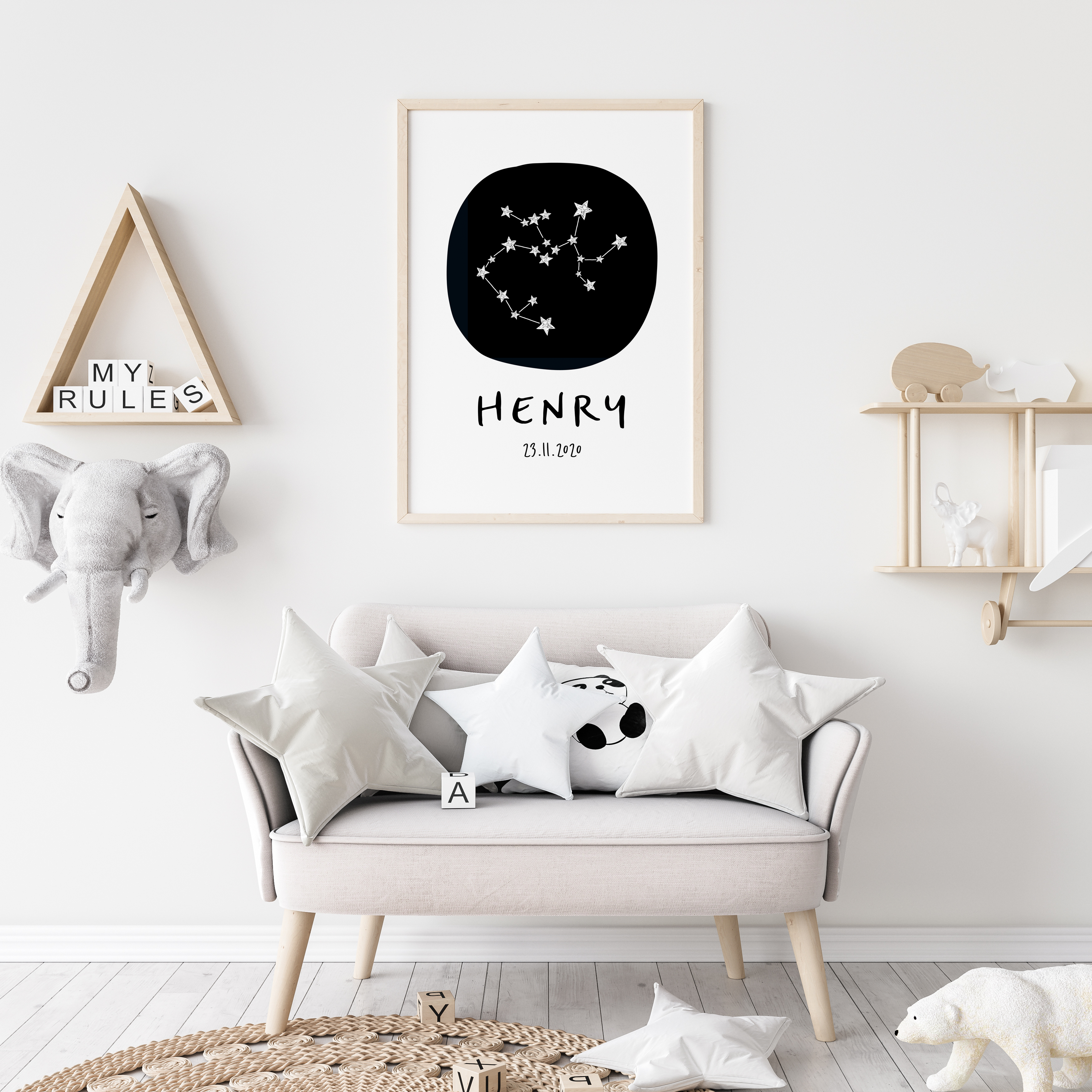 Zodiac Constellation Birth Print - Sagittarius