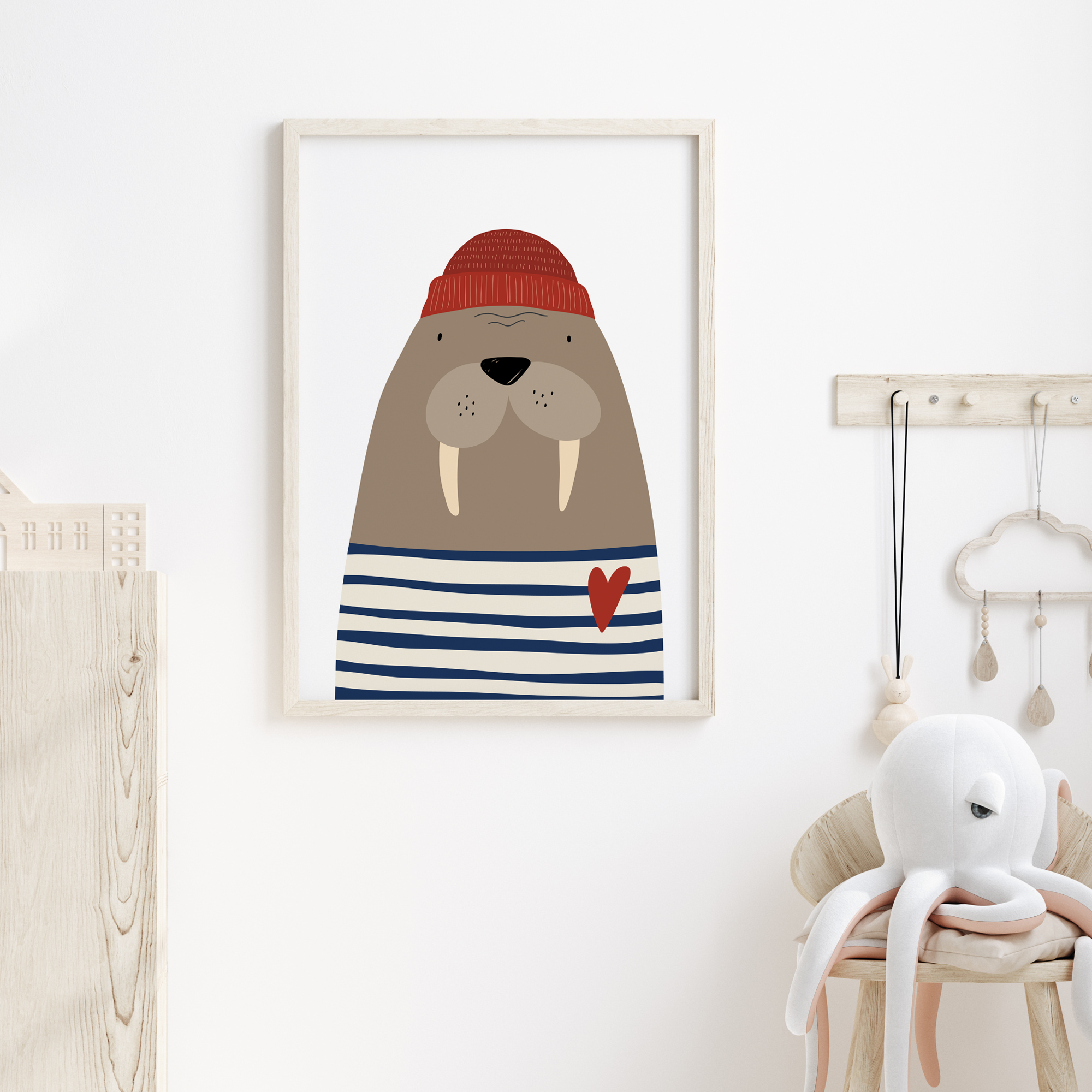 Walrus Sailor Print