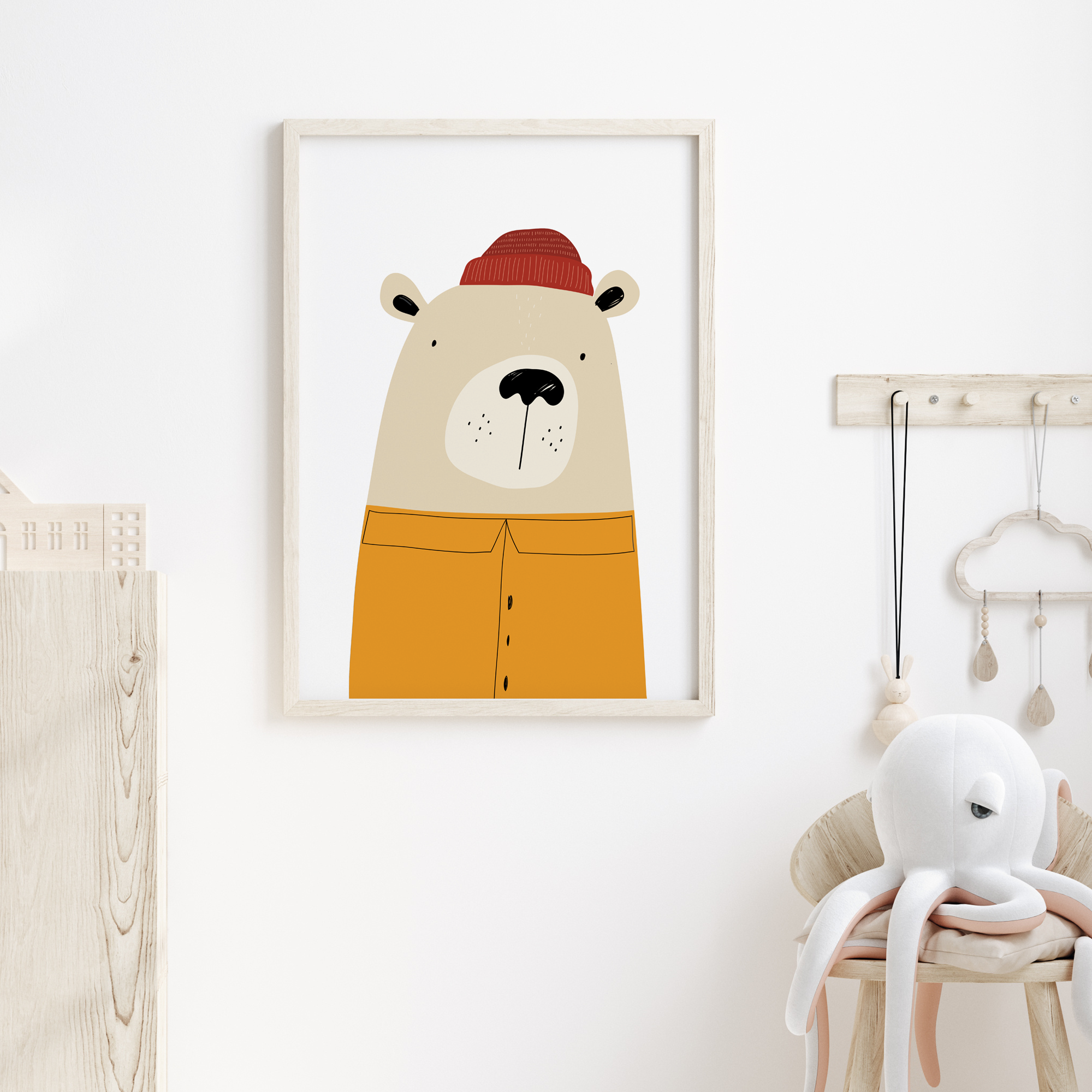 Sailor Bear Print  - Orange