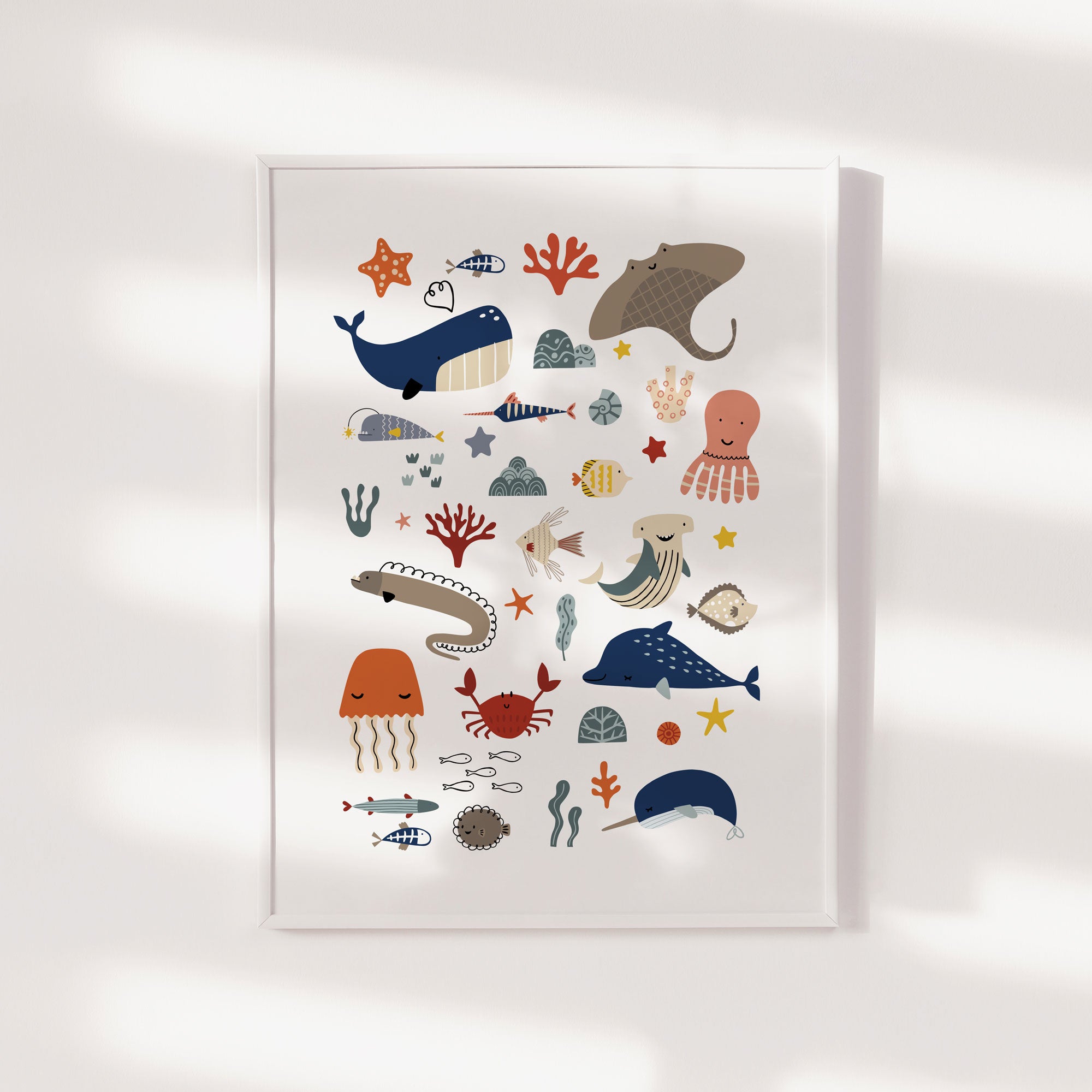 Under The Ocean Nursery Wall Art  Print
