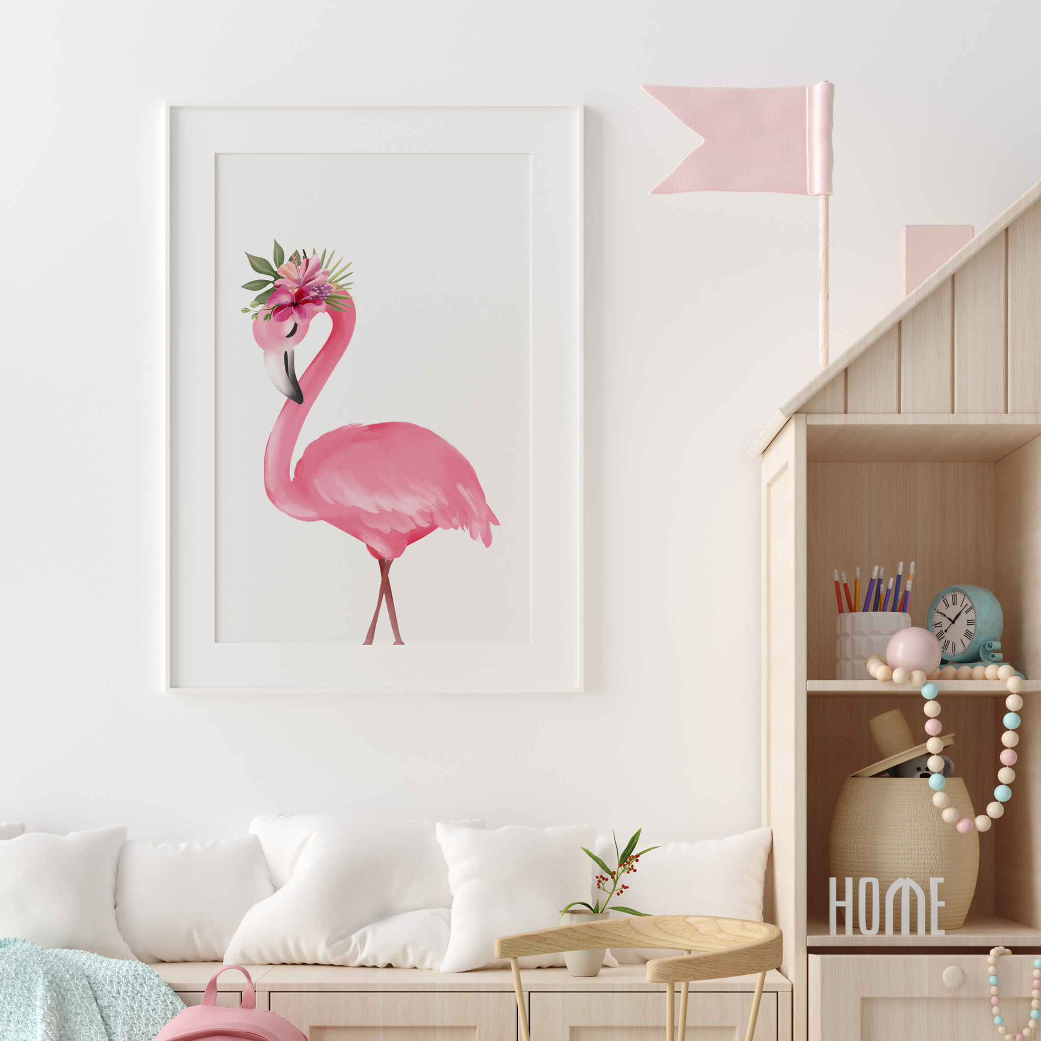 Tropical Flamingo Print