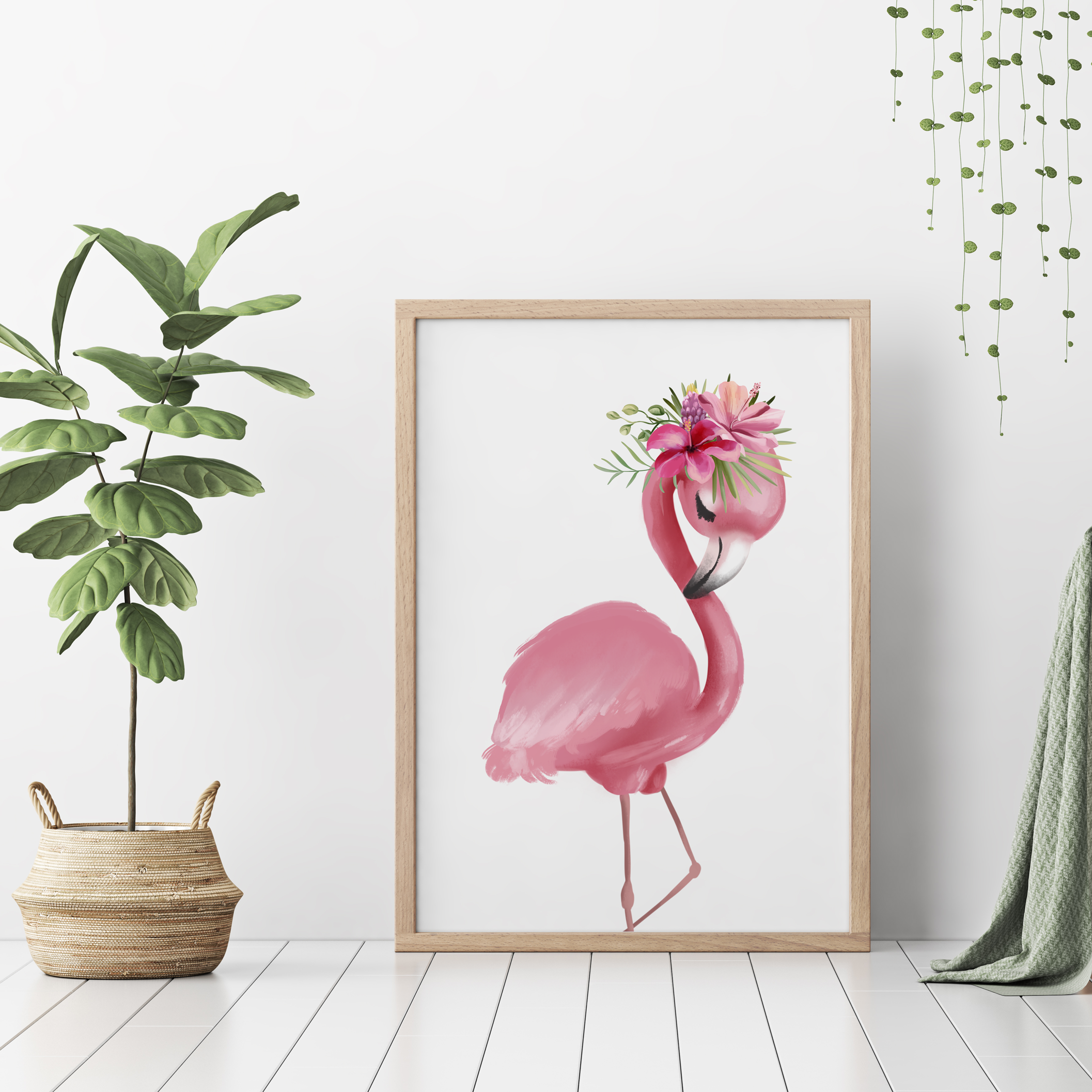 Tropical Flamingo Print