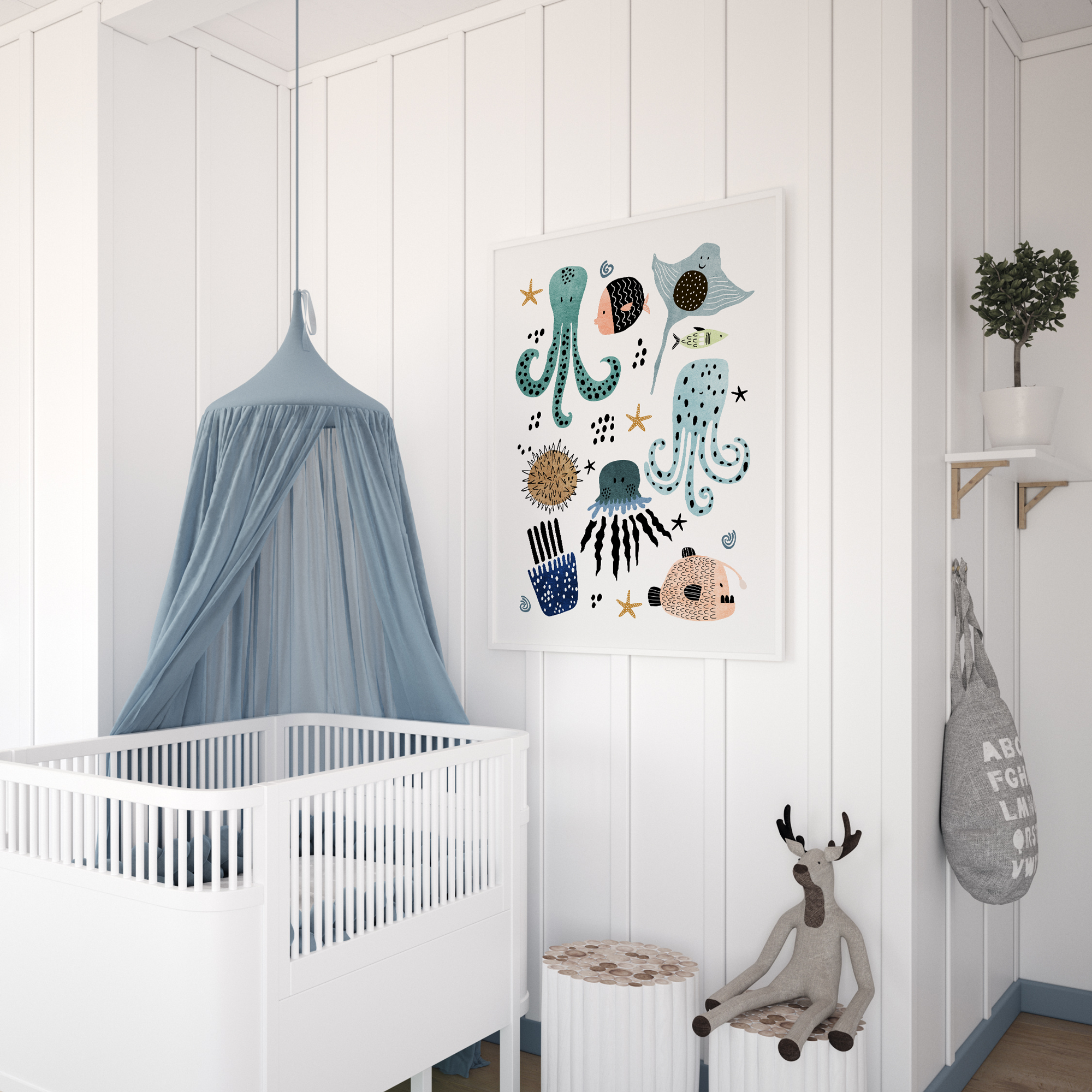 Sea Creatures Print