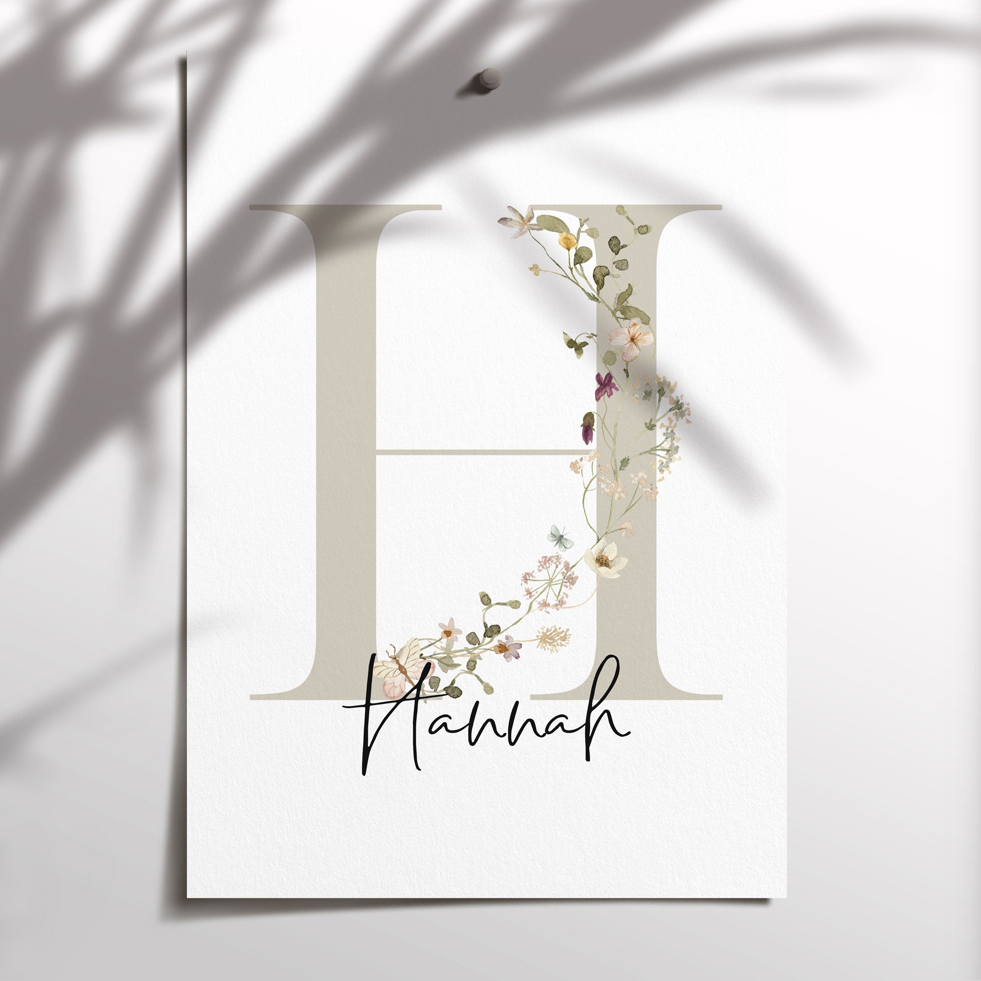 Wildflower Letter & Name Print