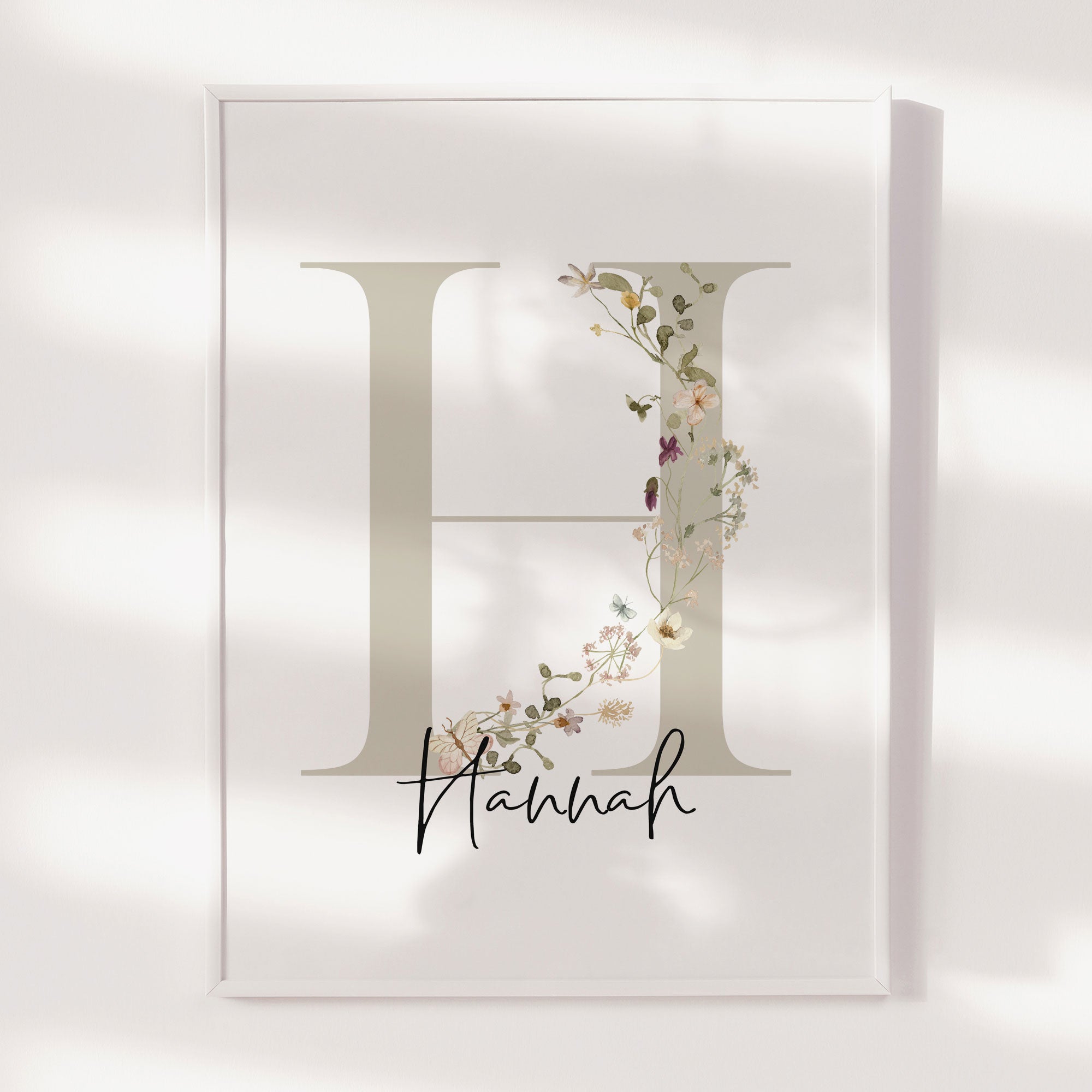 Wildflower Letter & Name Print