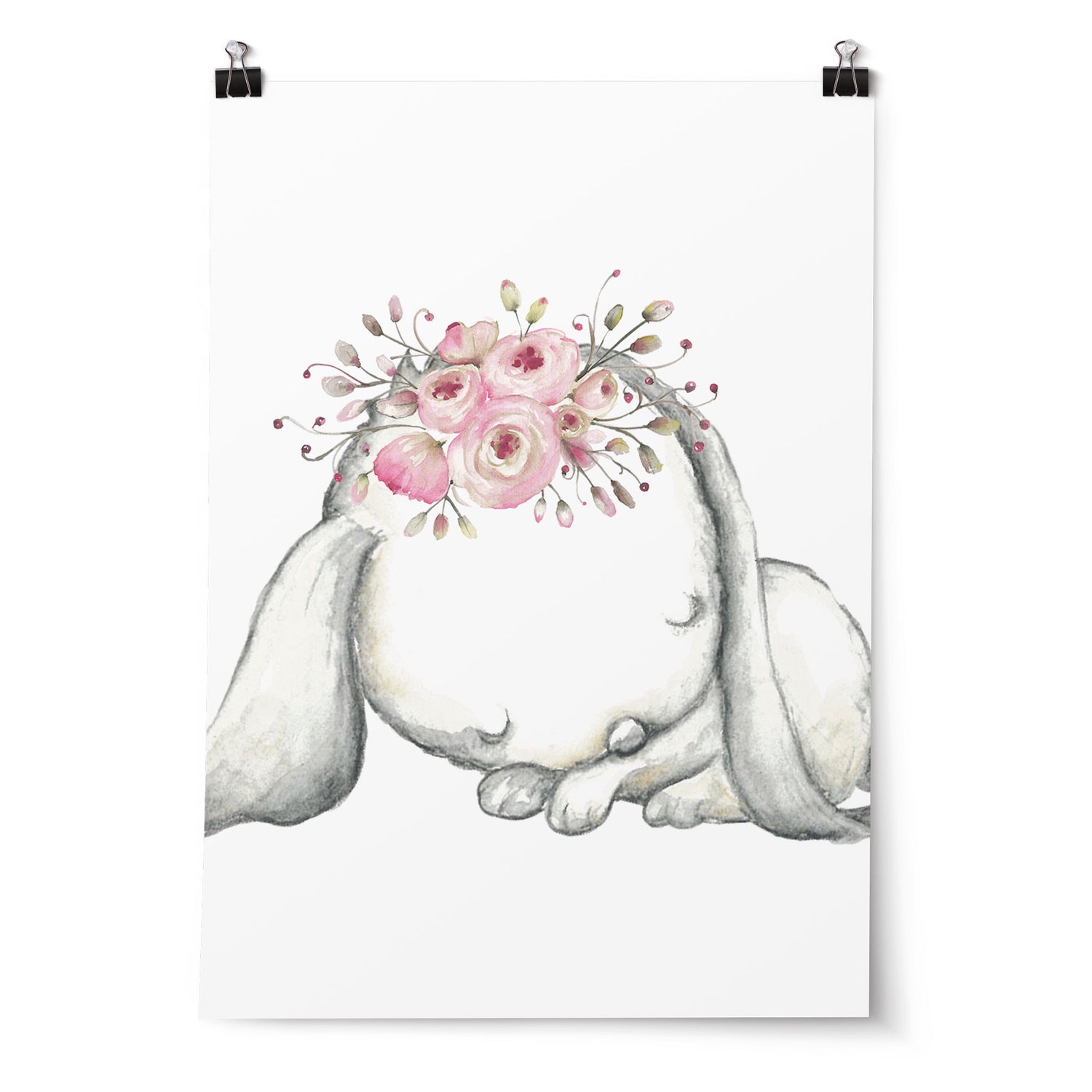 Woodland Boho Floral Bunny Prints
