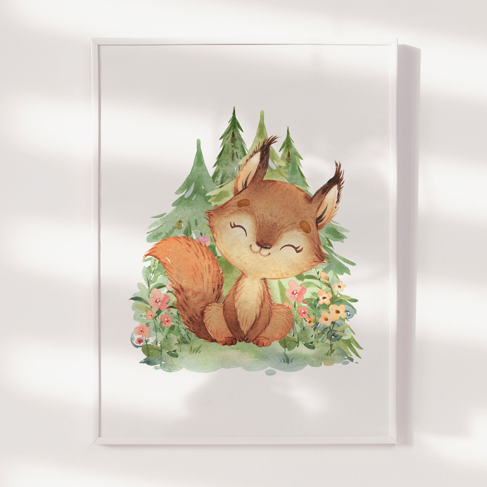 Woodland Squirrel Print
