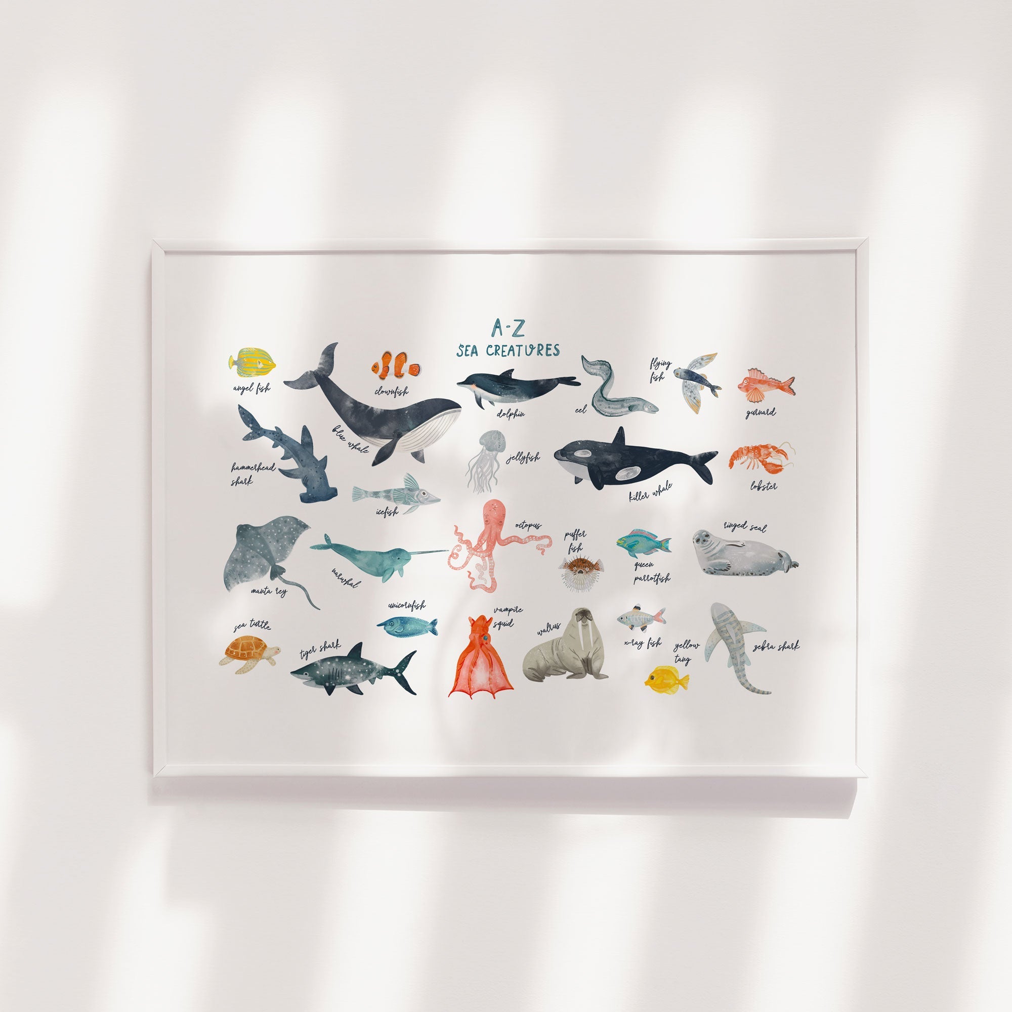 A-Z Sea Creature Print