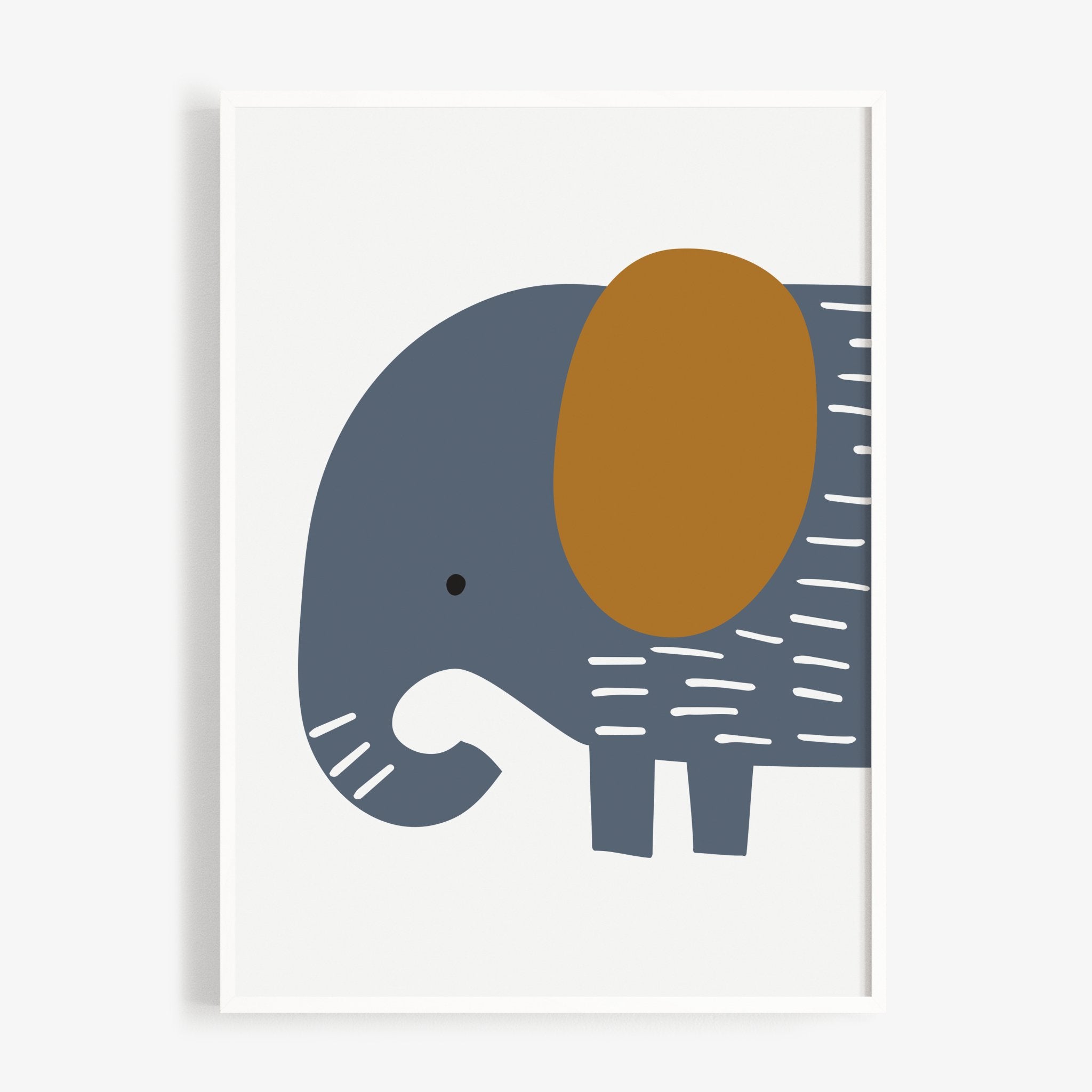 Alphabet, Elephant & Rainbow Print