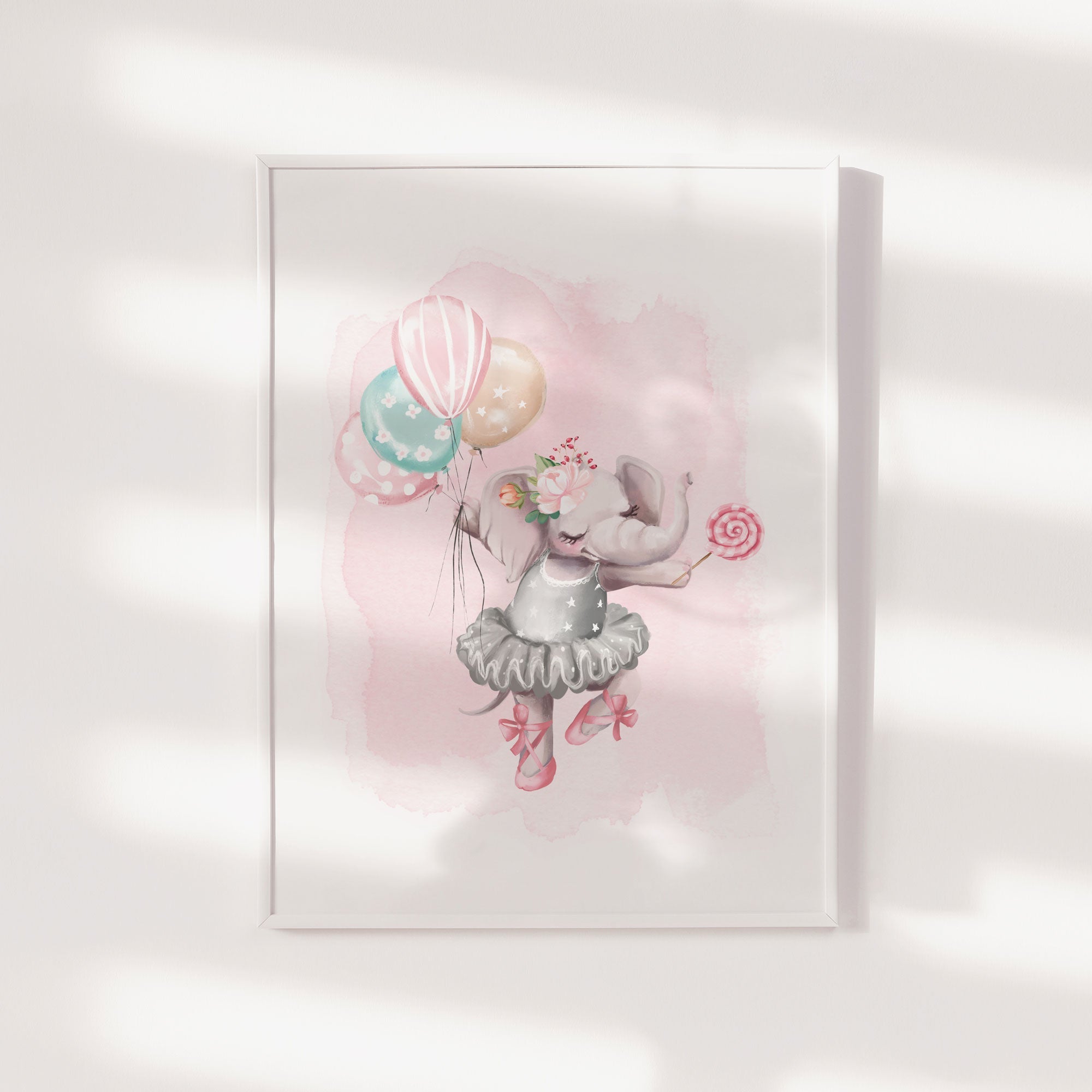 Ballerina Elephant Print