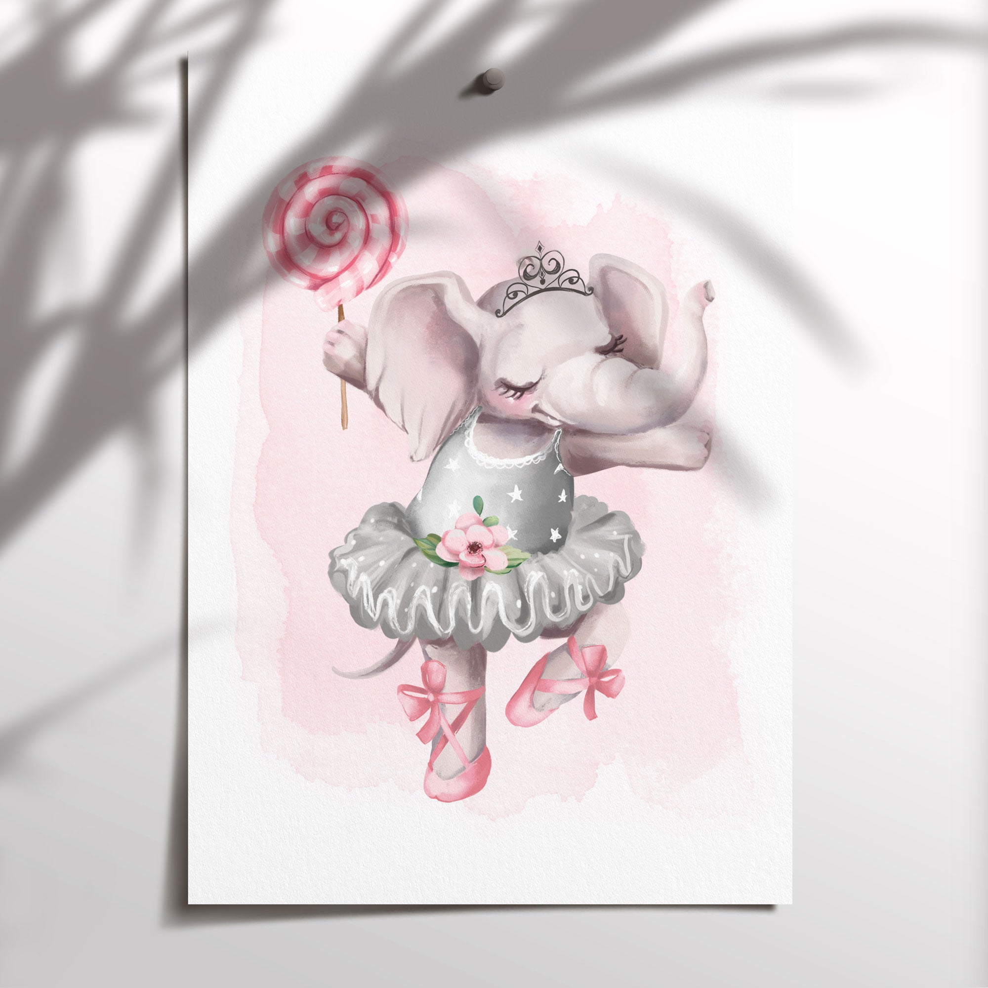 Ballerina Elephant Print
