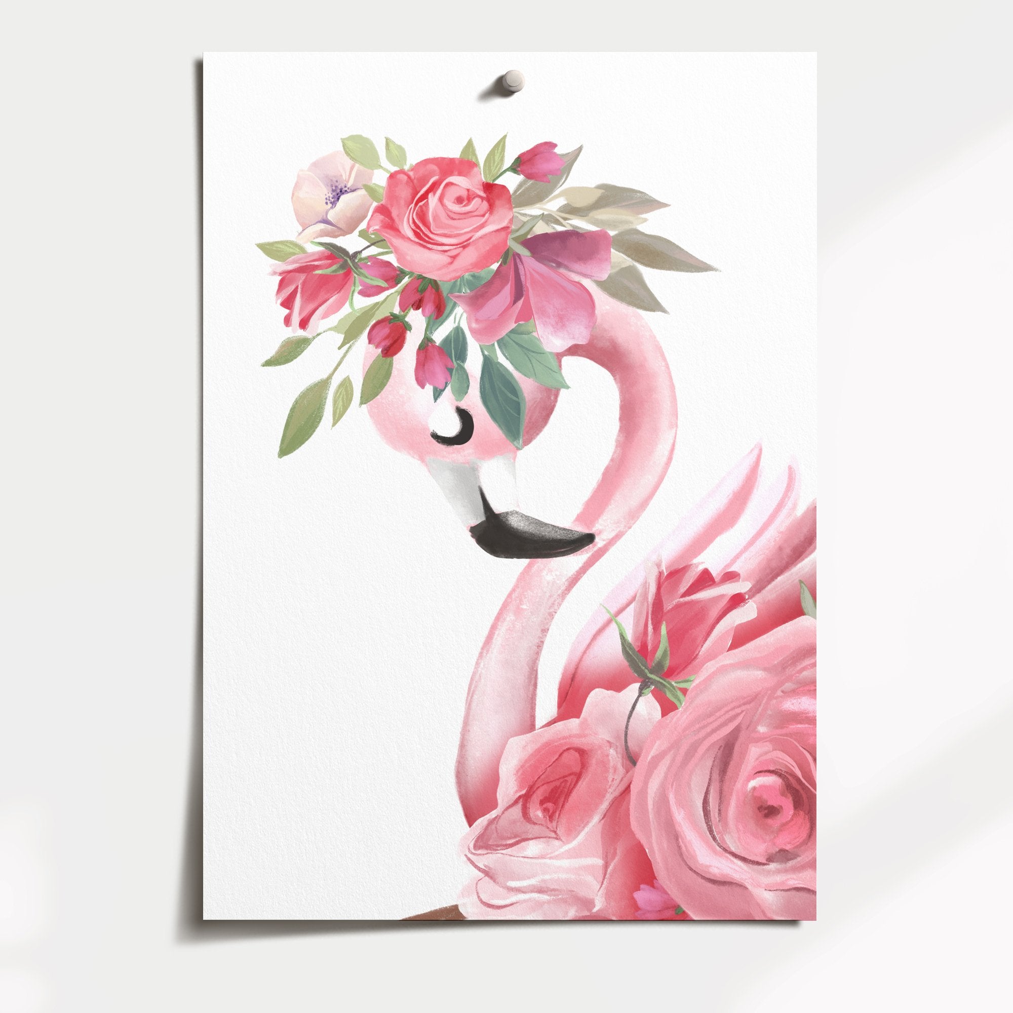 Ballerina Flamingos & Slipper Print