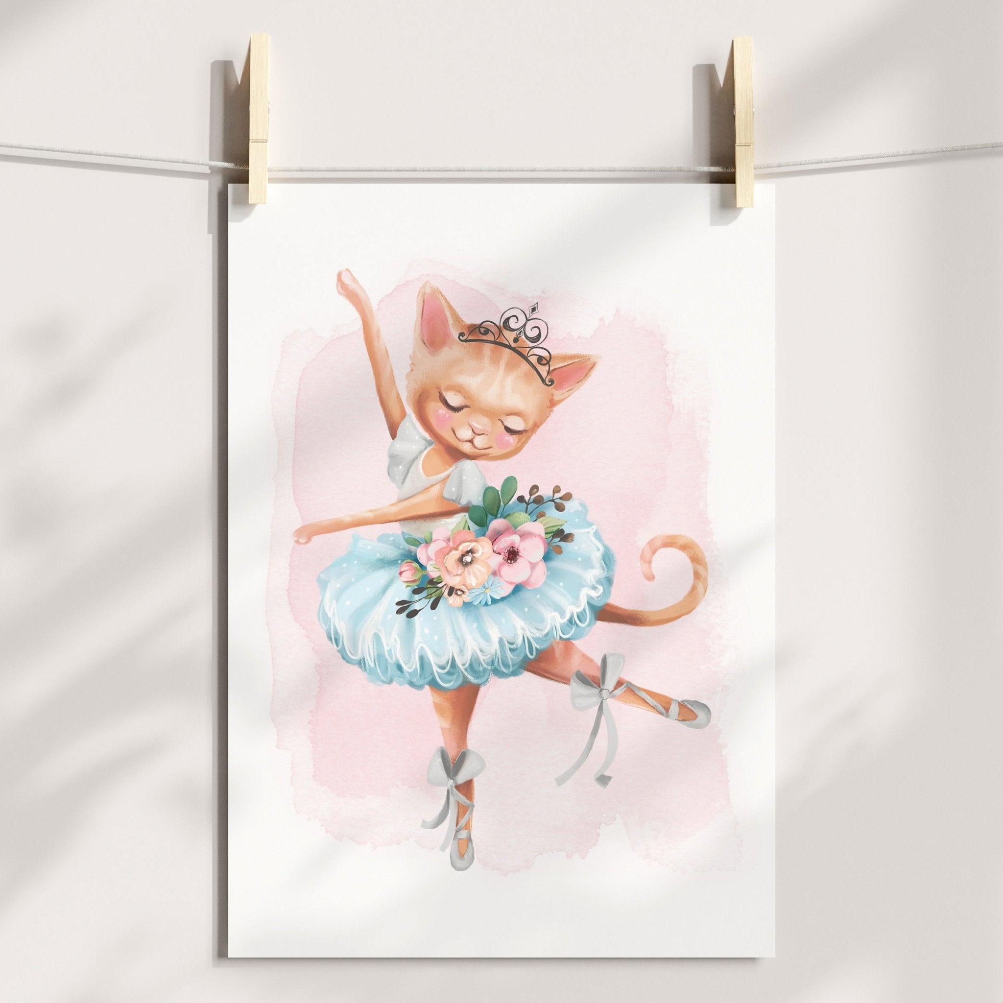 Ballerina Kitten Print