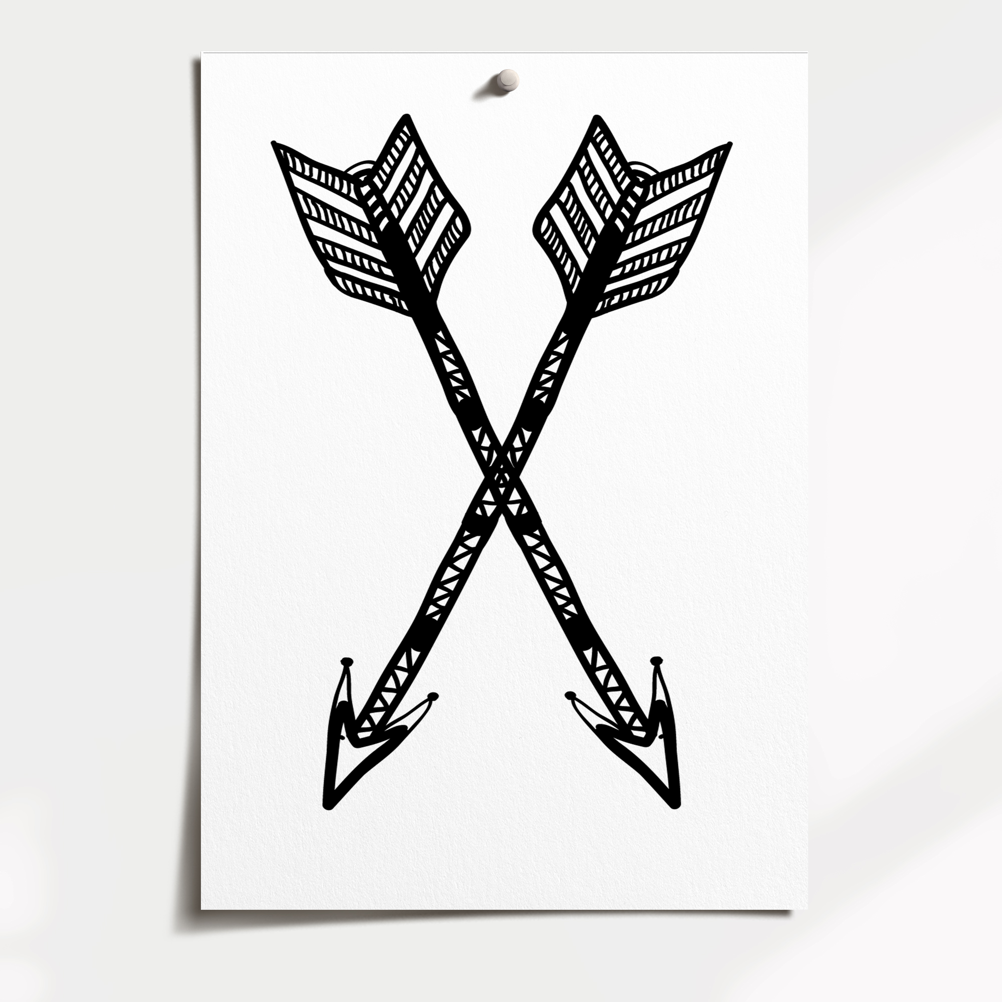 Tribal Boho Arrows Print