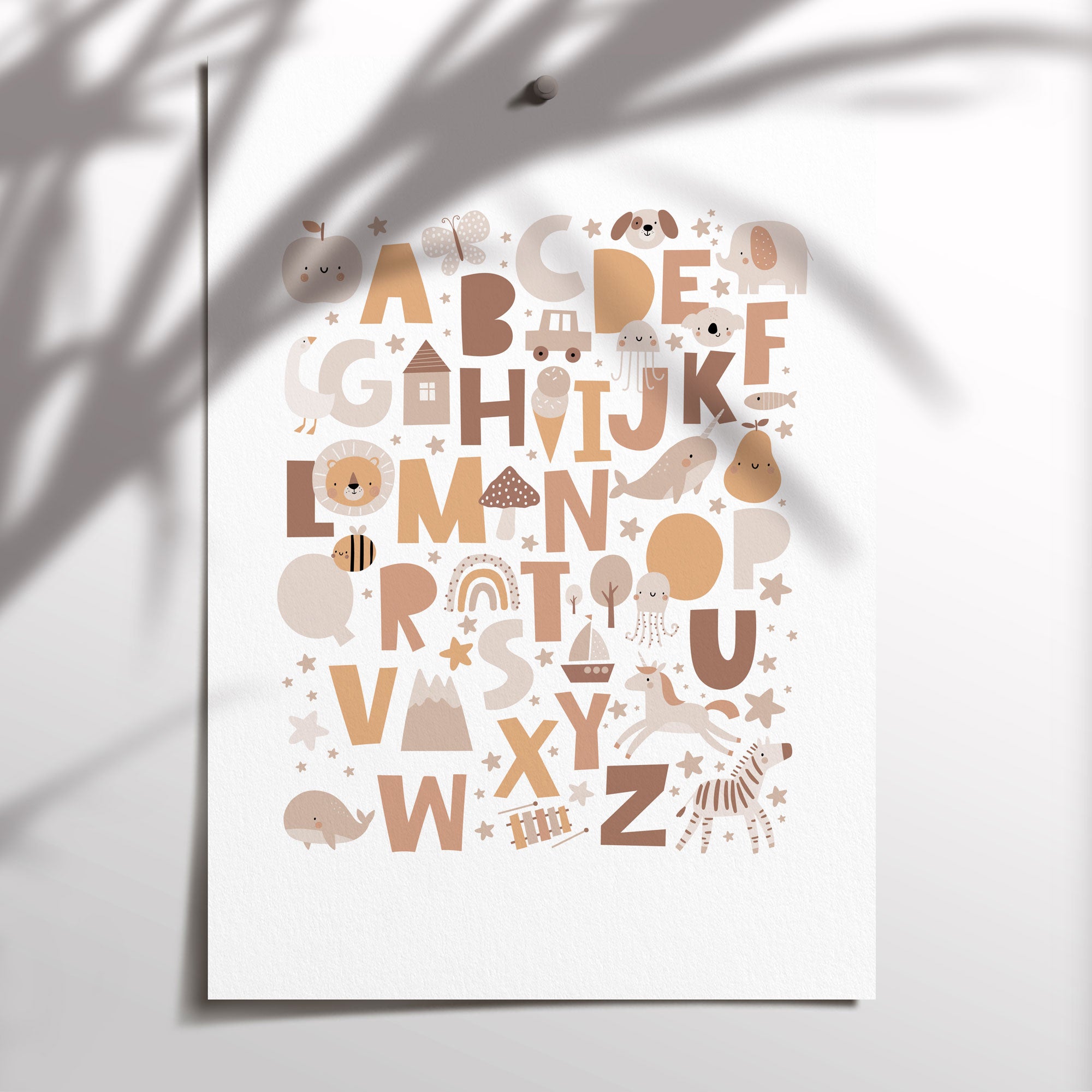 Muted Alphabet Print
